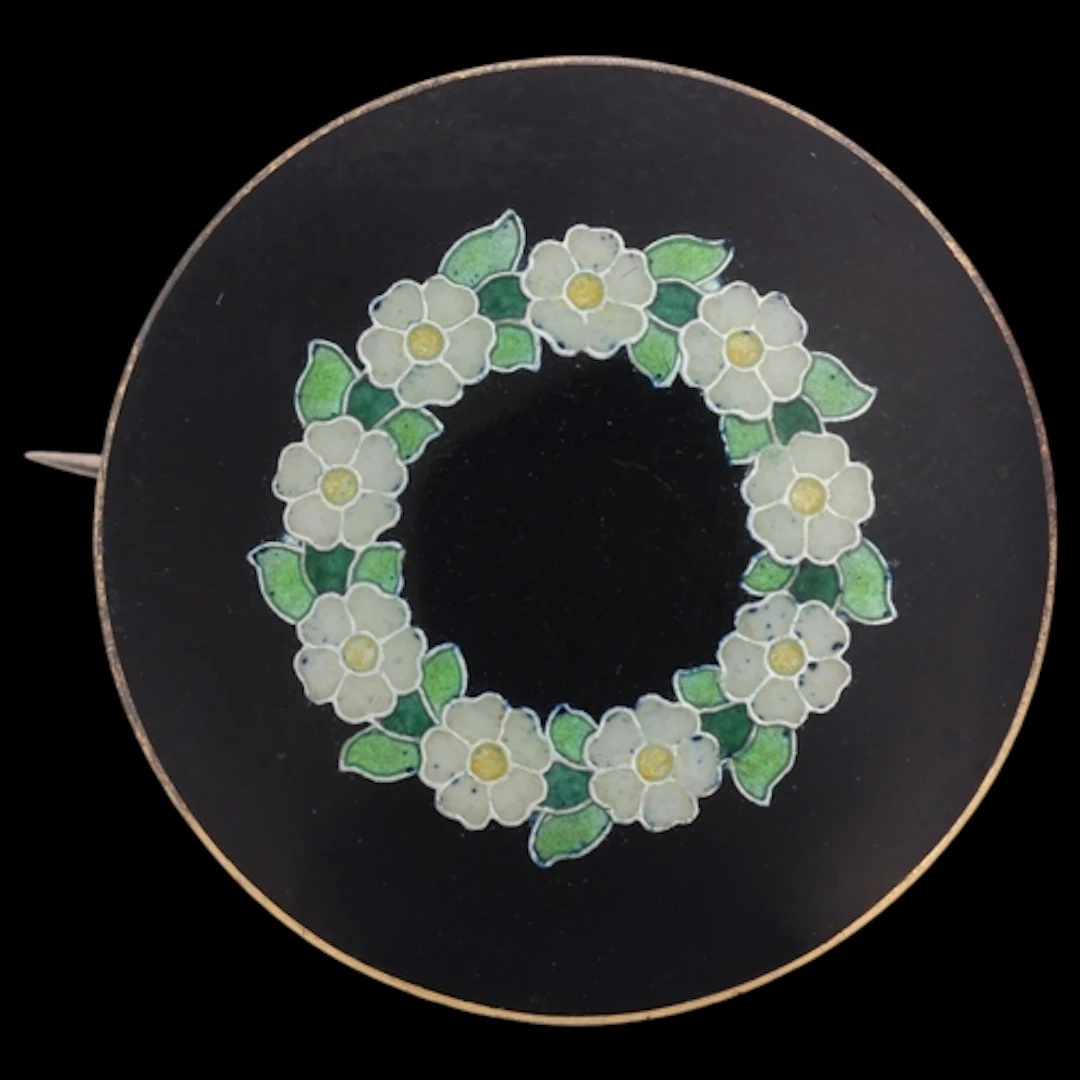 OTTAR HVAL - a Norwegian modernist sterling silver-gilt enam...