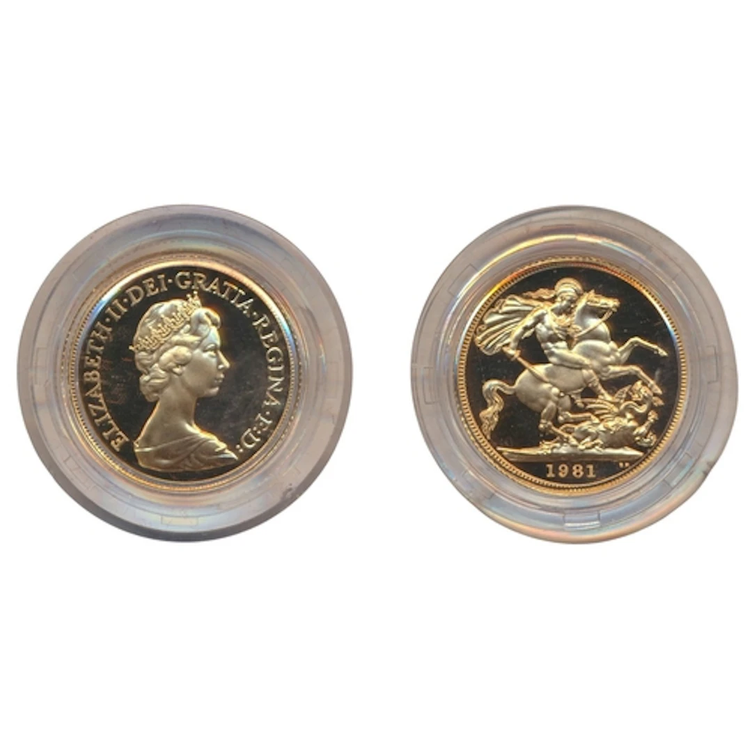 Investment Gold Lot - Documents Required. 1981 sovereign box...