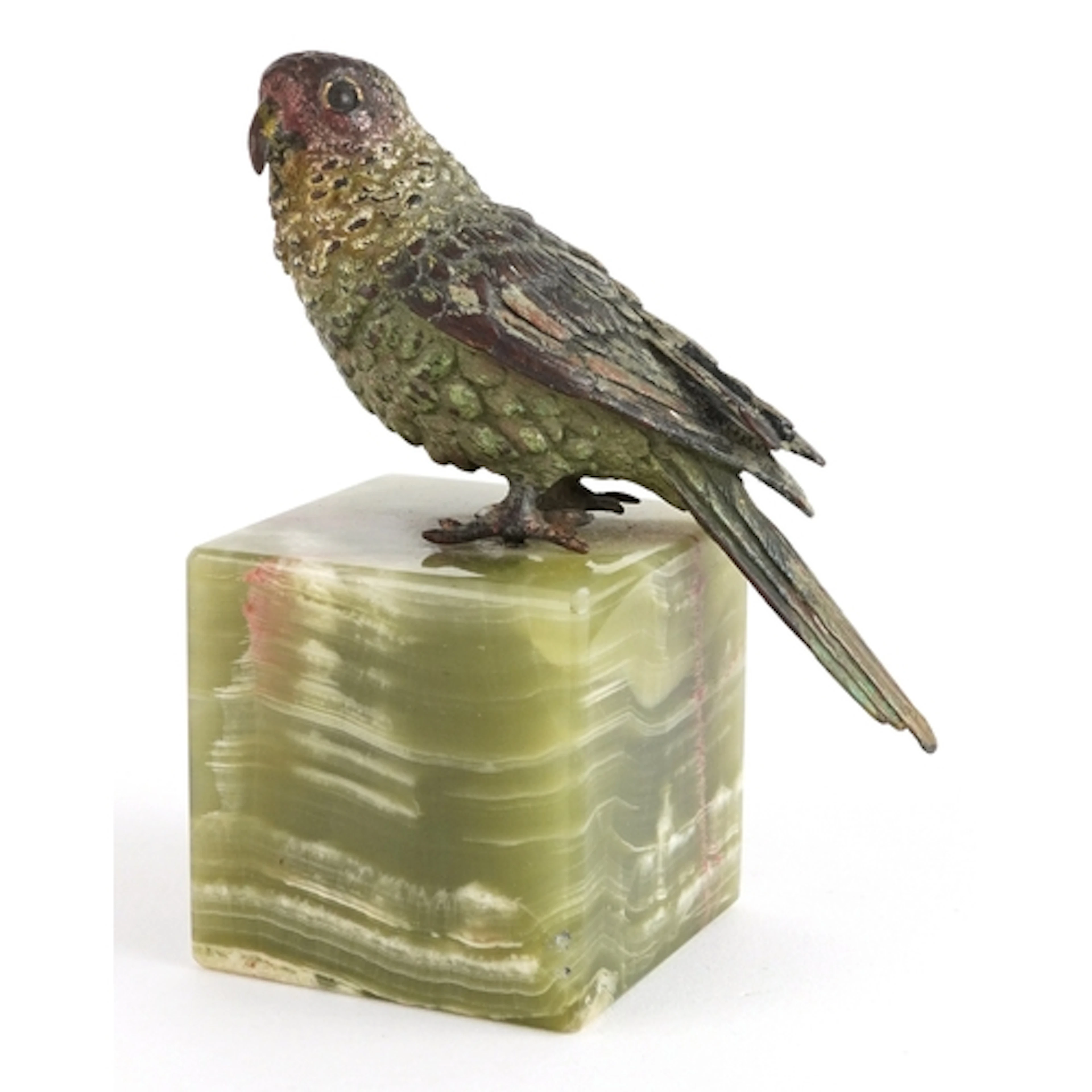 After Franz Xaver Bergmann, cold painted cast bronze study o...