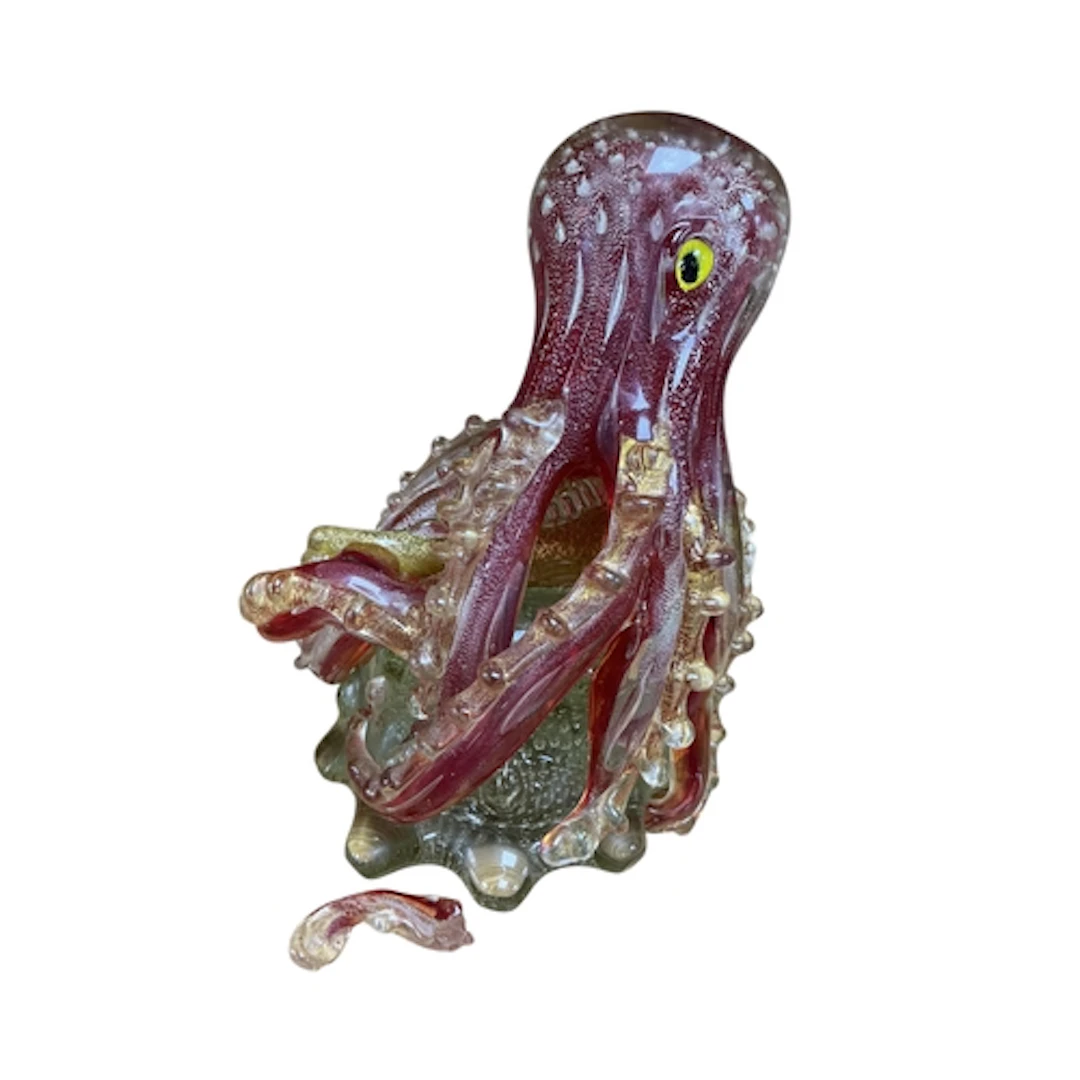 A Murano glass octopus, height 25cm.