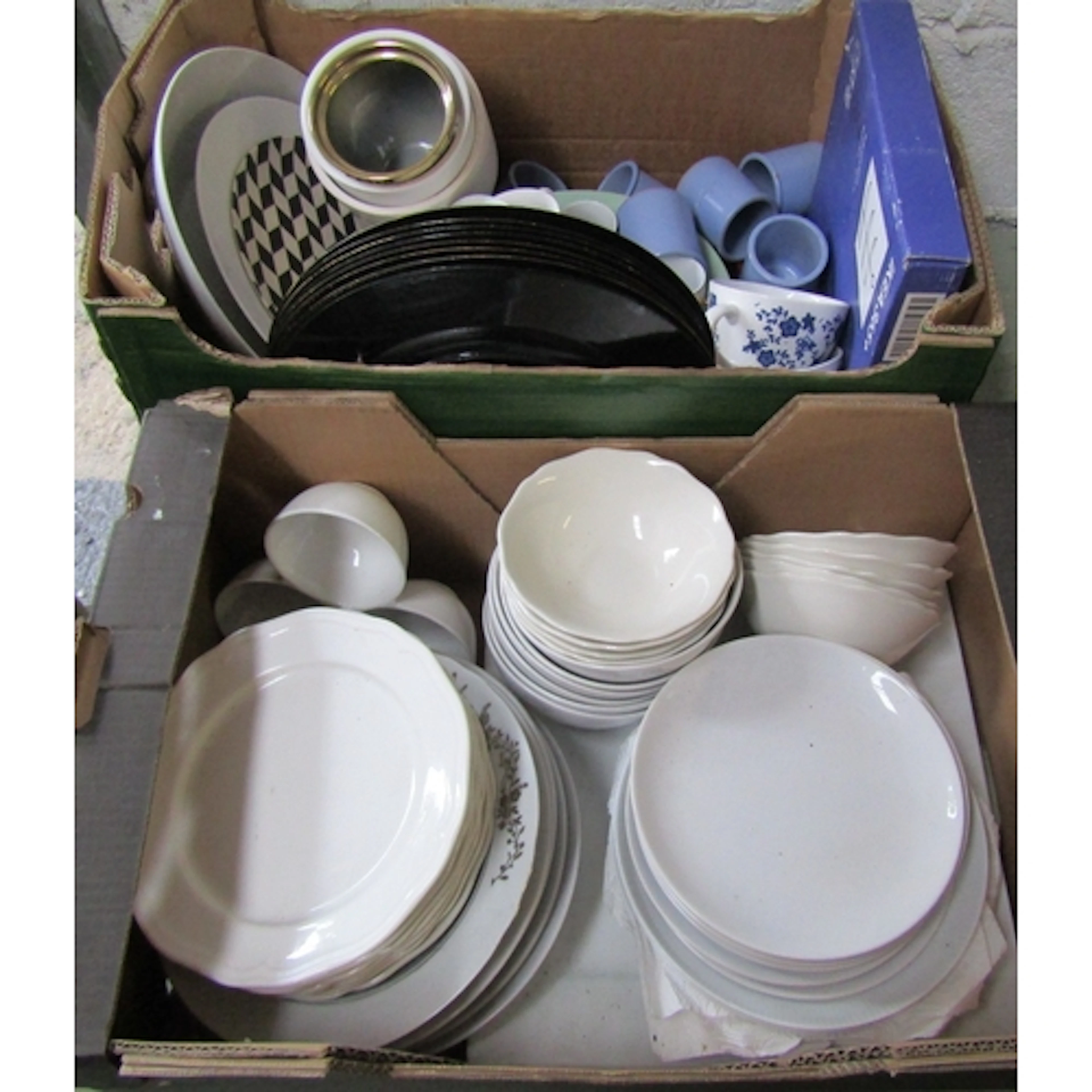 Two Boxes of Various Porcelain, etc. Quantity as Photographe...