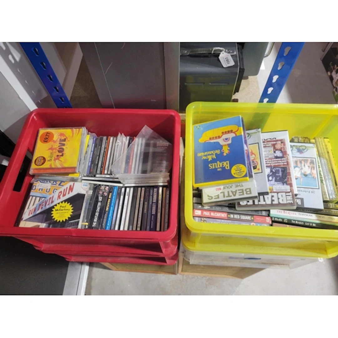 Large collection of Beatles CD's, DVD's, Rolling Stones CD's...