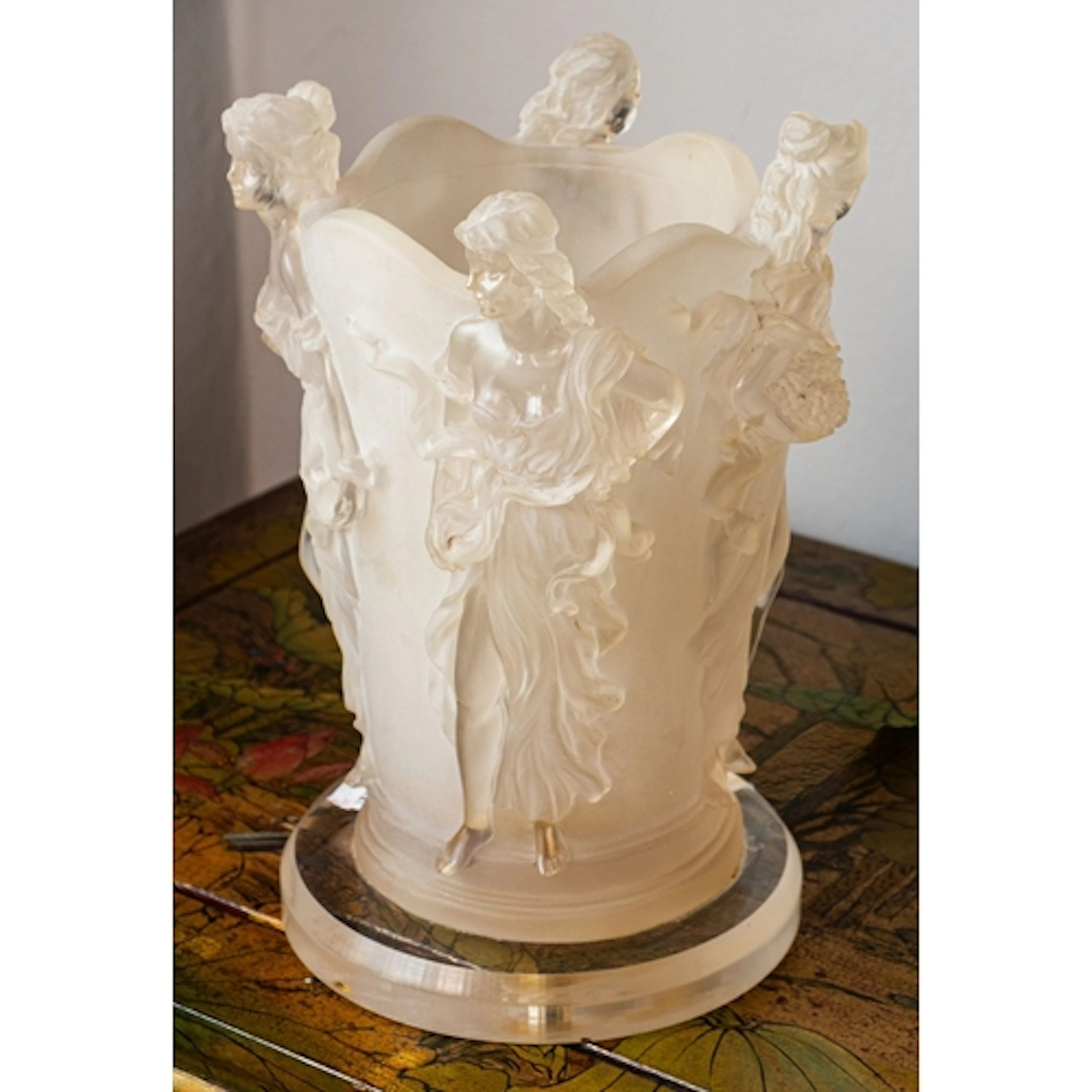 Widdop Bingham & Co Ltd; a moulded acrylic figural table lam...
