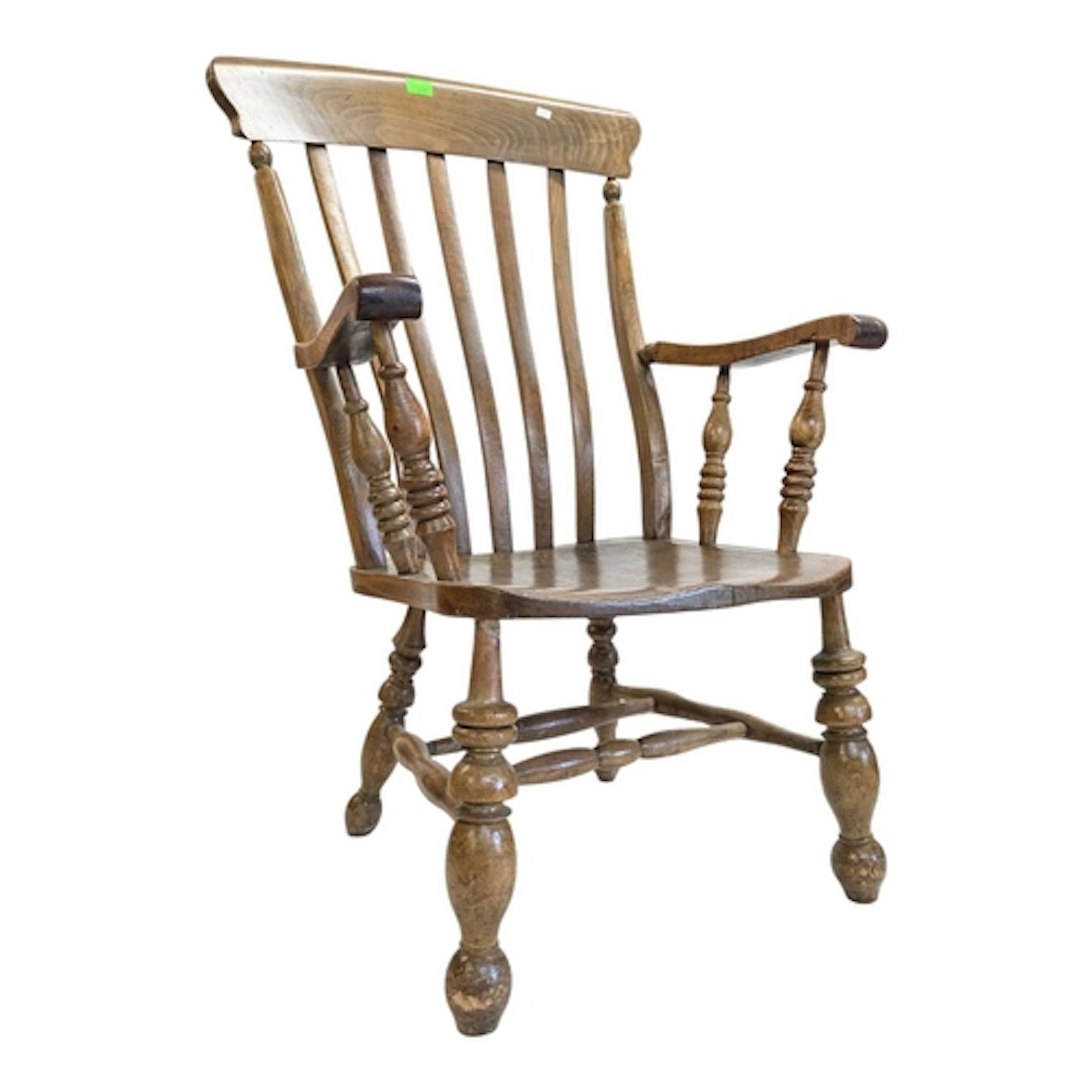 A 19th century Victorian ash and elm Windsor armchair. The c...
