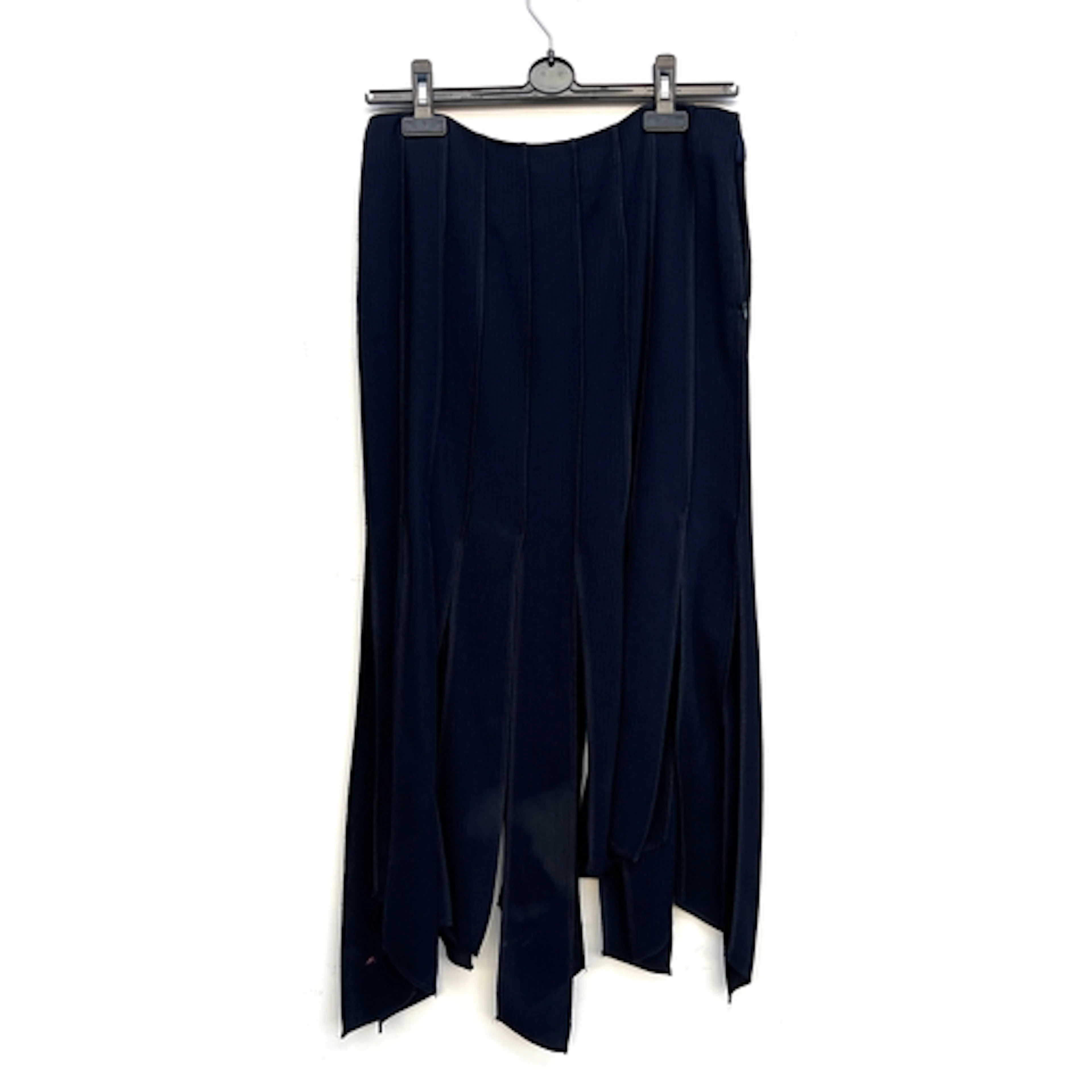 A Moschino black fringed skirt, size 14; together with a fur...