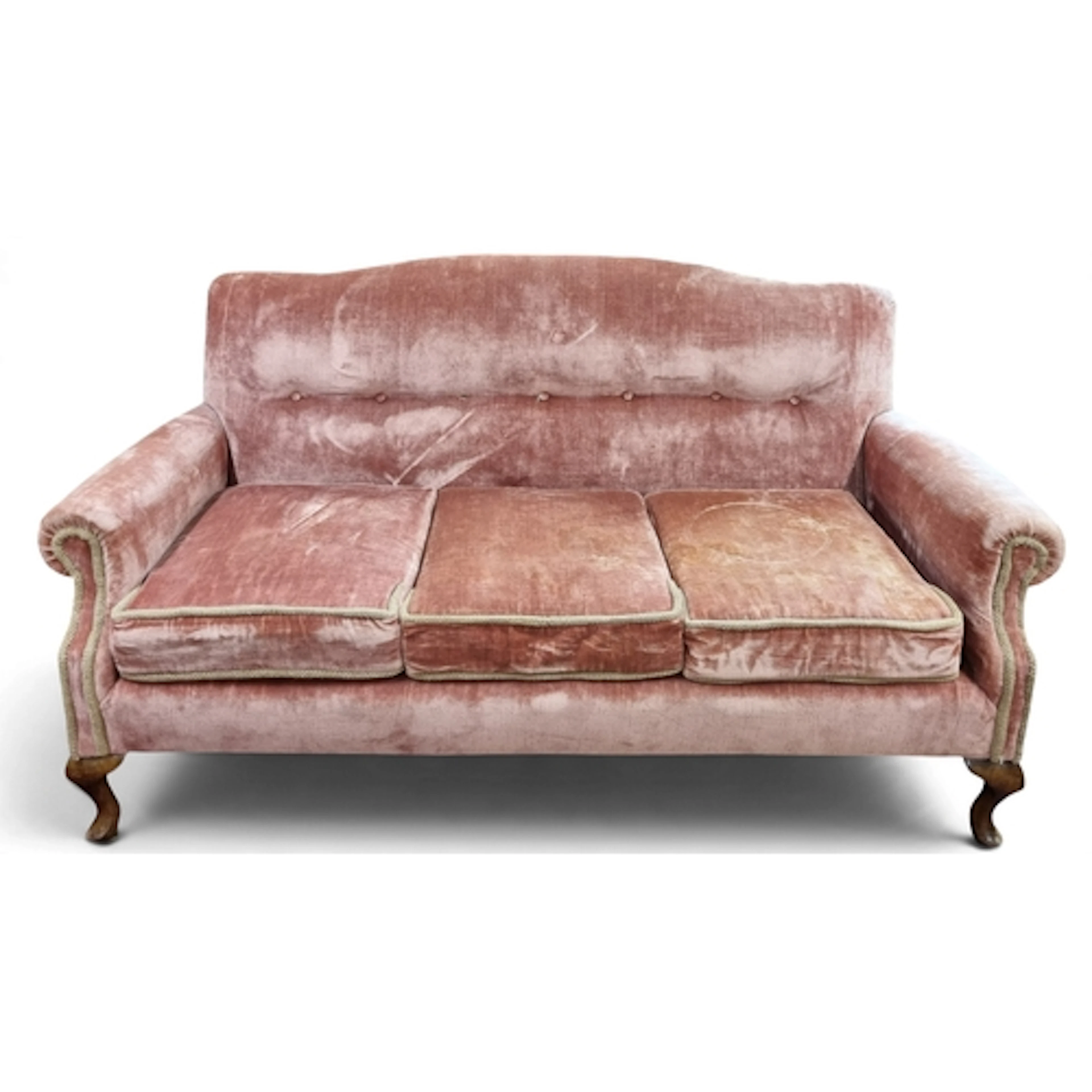 A good 19th early 20th Century three seater Couch upholstere...