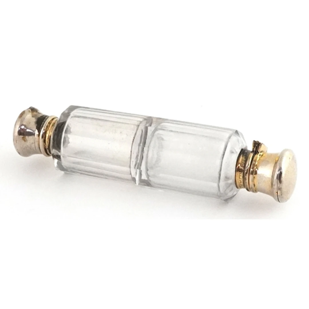 Sampson Mordan & Co., Victorian double ended glass scent bot...