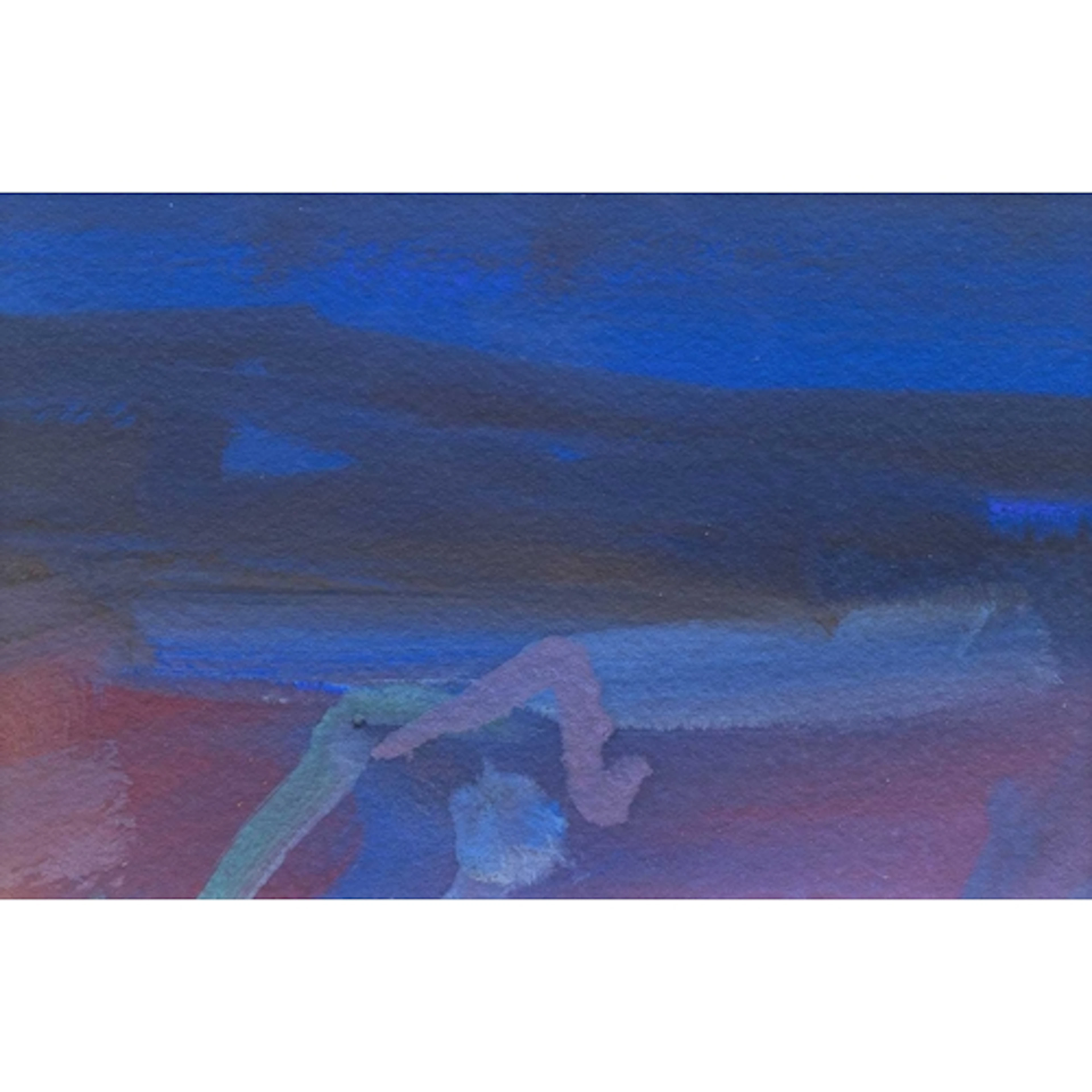 § John MILLER (1931-2002) Night Beach Gouache, stamp signed ...