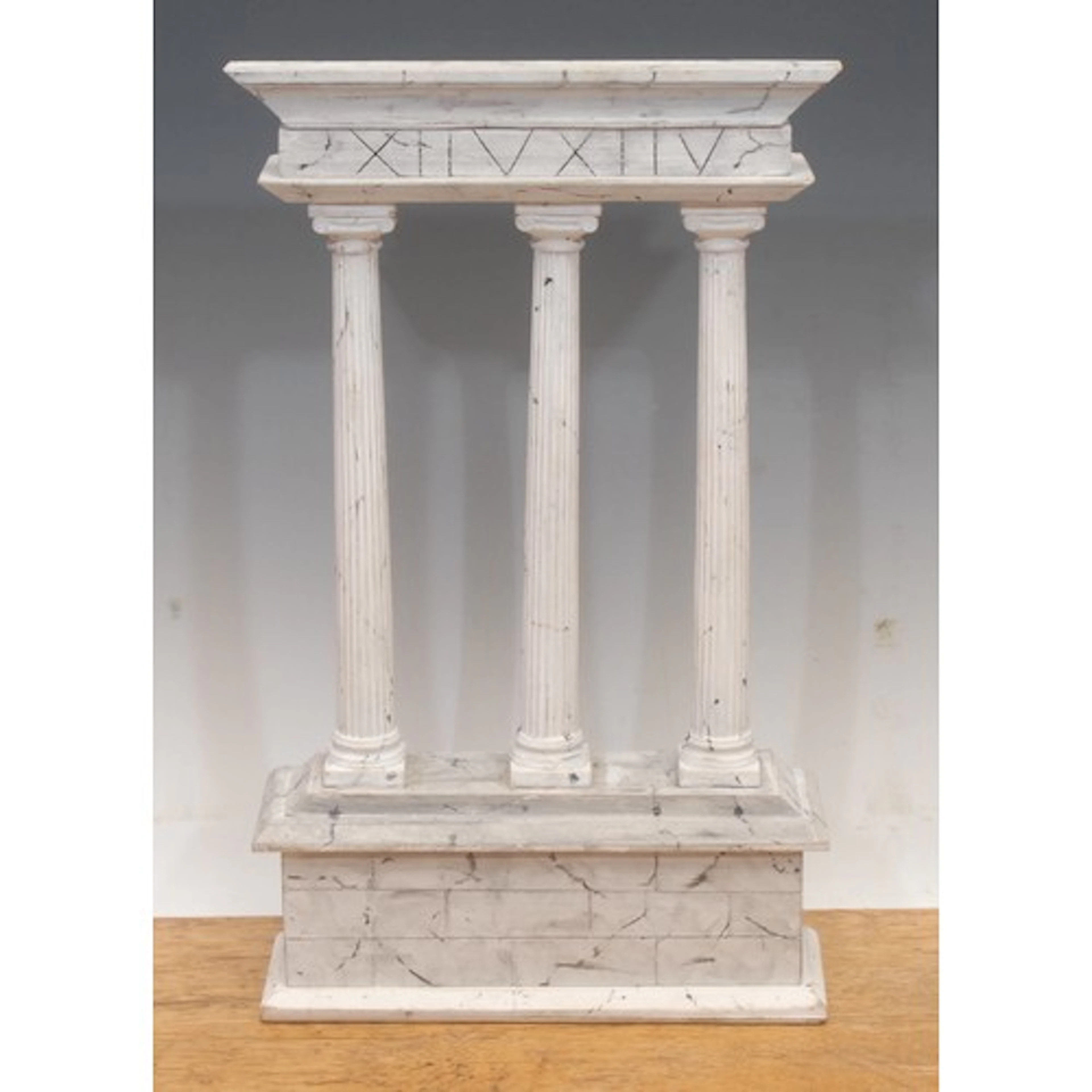 A Grand Tour style painted softwood architectural library mo...