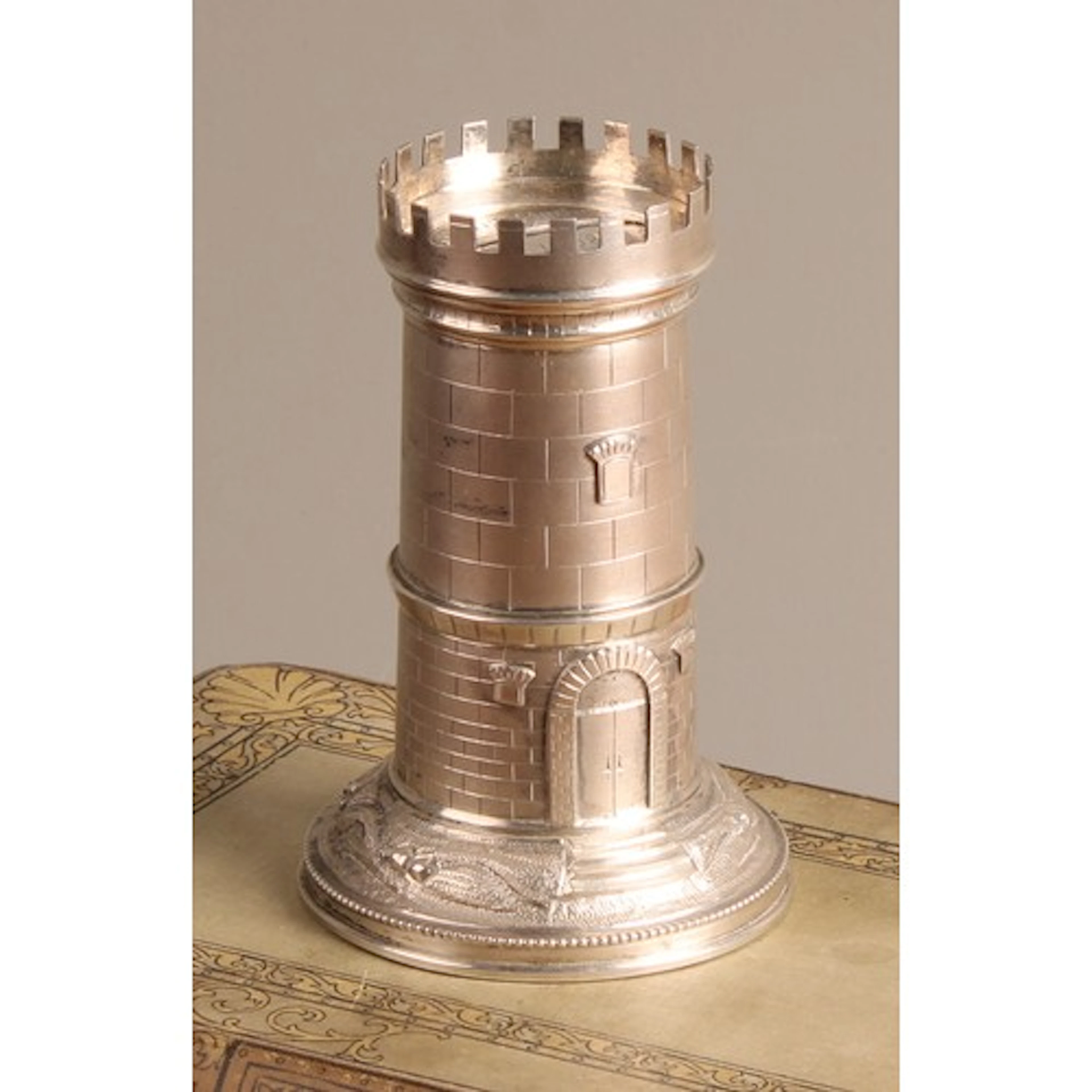 An early 20th century German silver novelty money box, as a ...