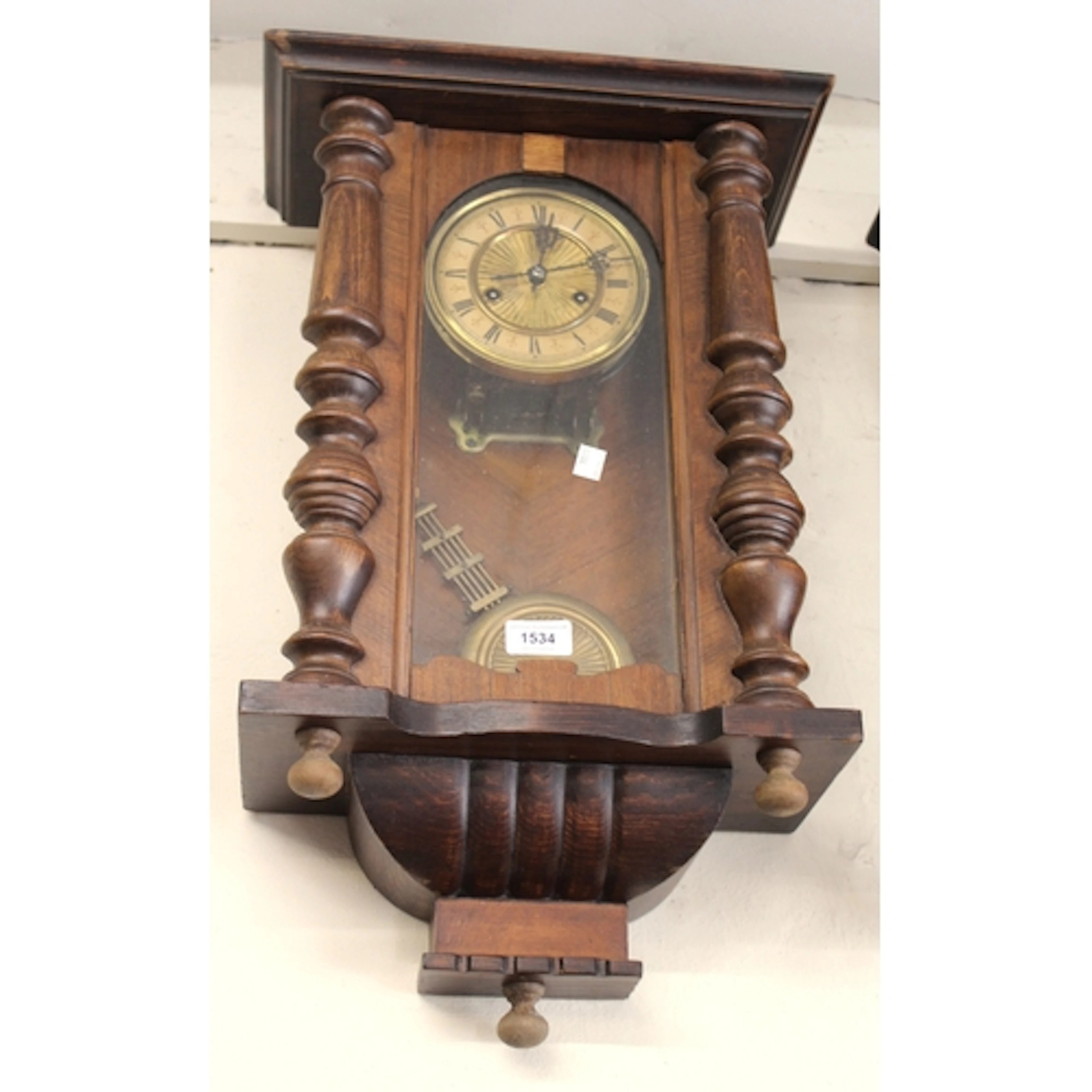 Two small 19th Century Vienna style wall clocks