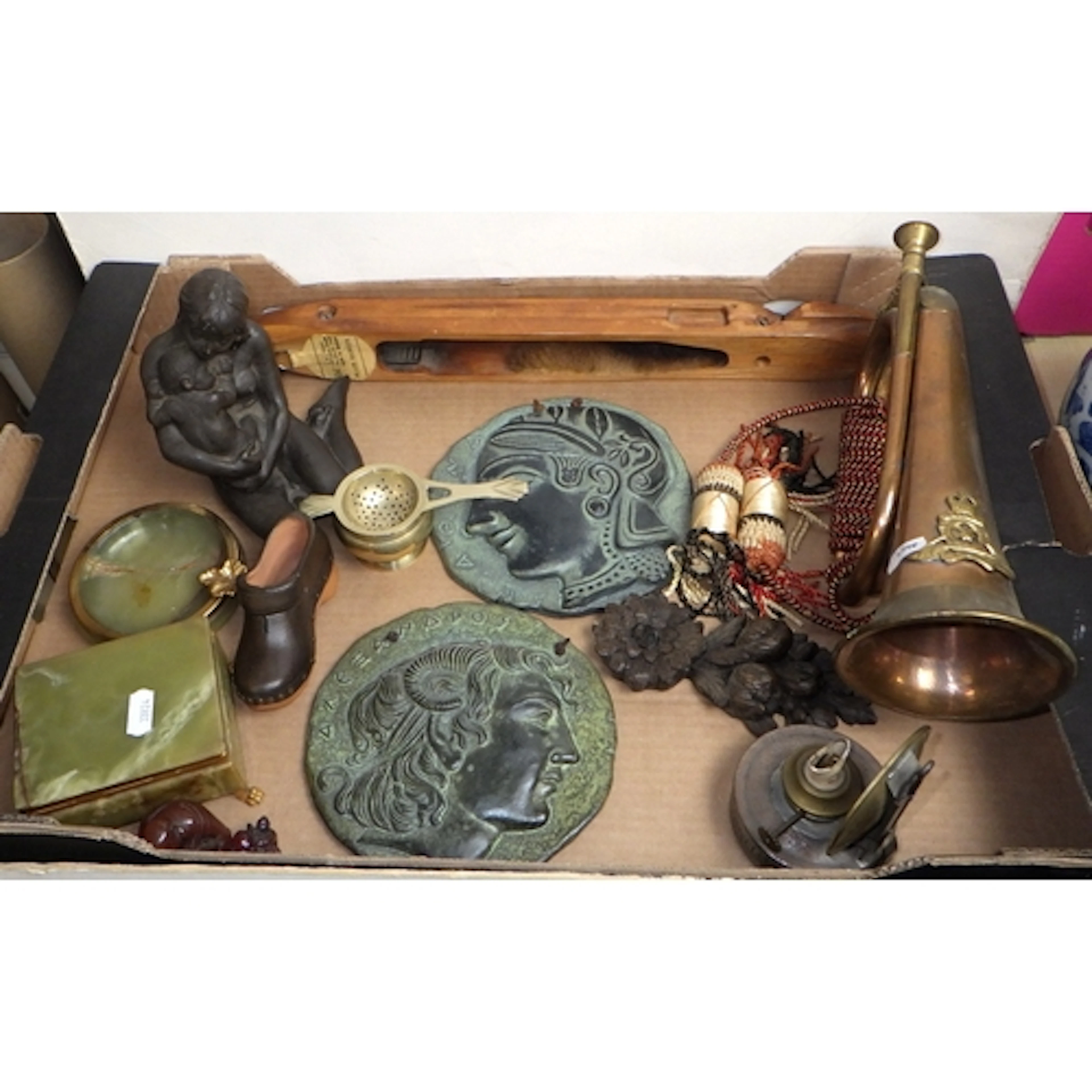 Various collectables including a mother & child statuette, a...