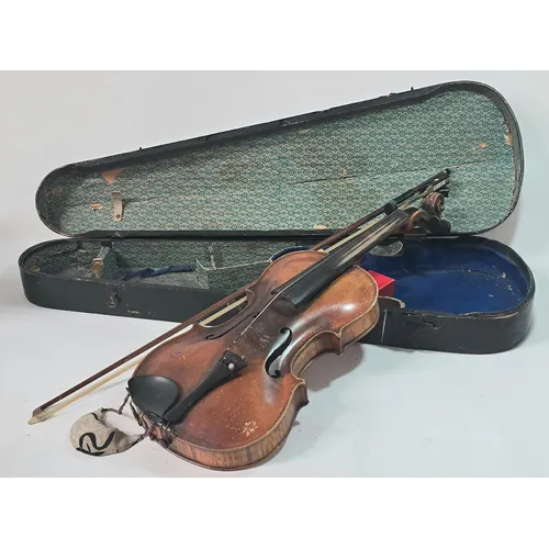 An antique quality violin for restoration. Stamped "Steiner"...