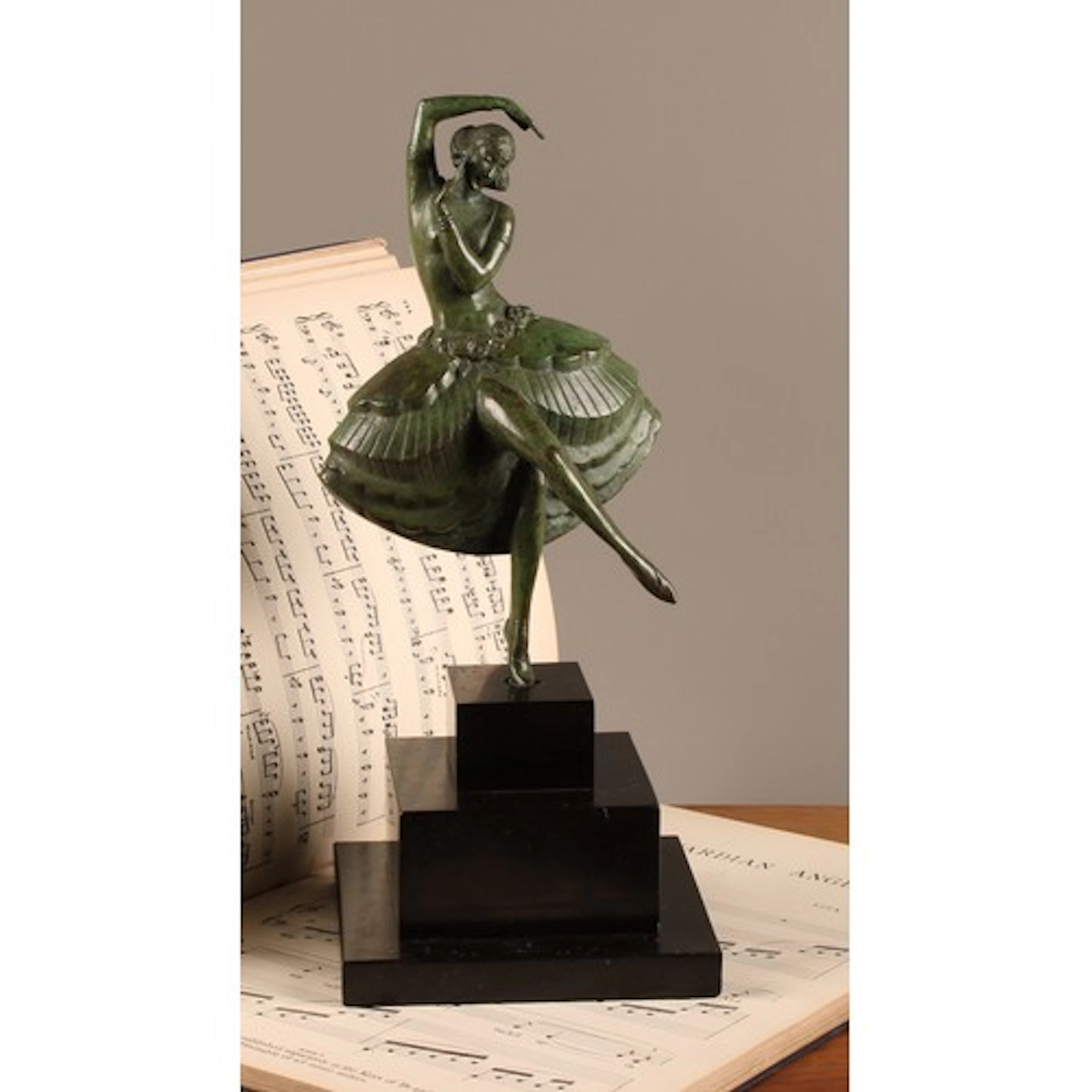 Continental School (Early 20th Century), a verdigris patinat...