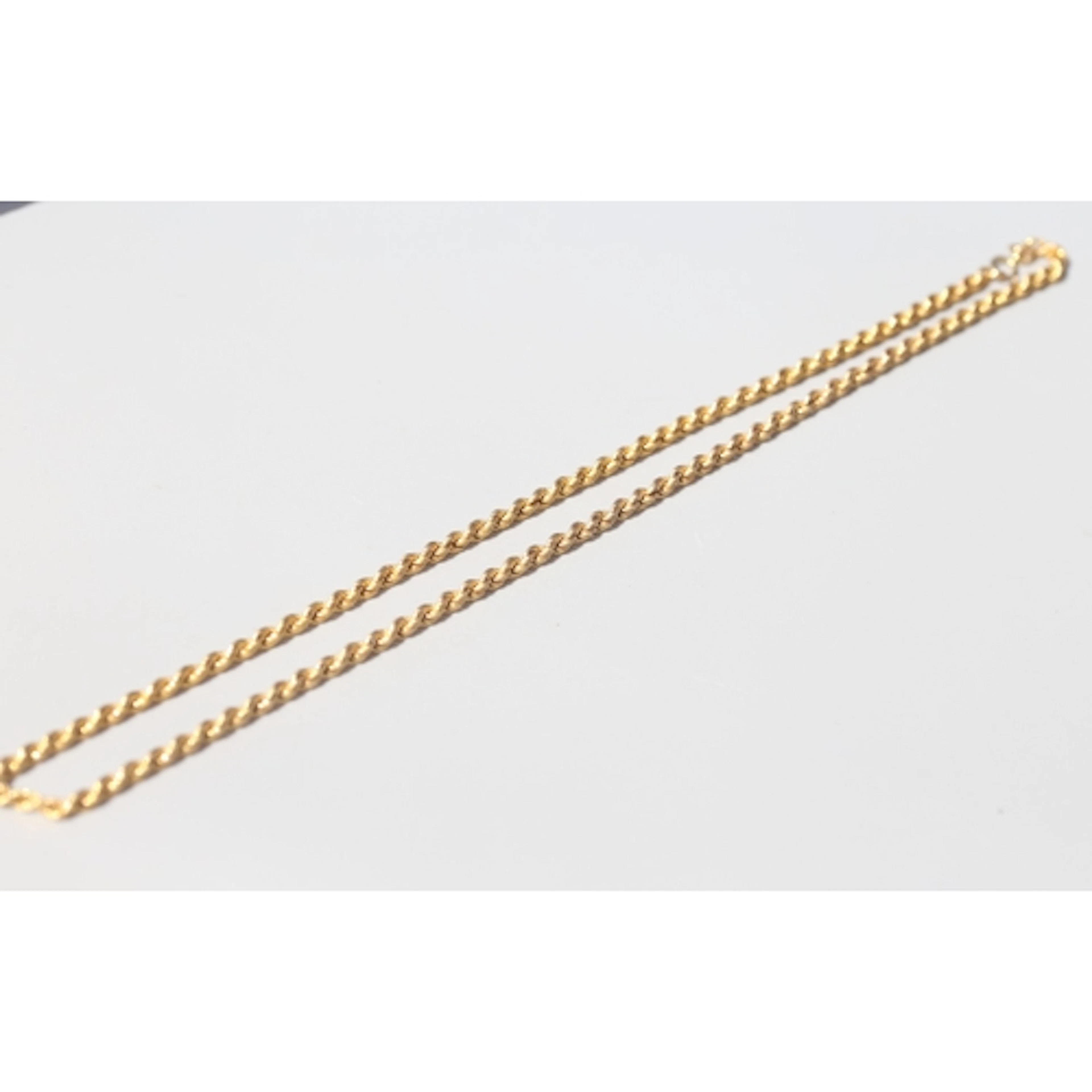 9 Carat Yellow Gold Rope Chain Necklace, 50cm Long