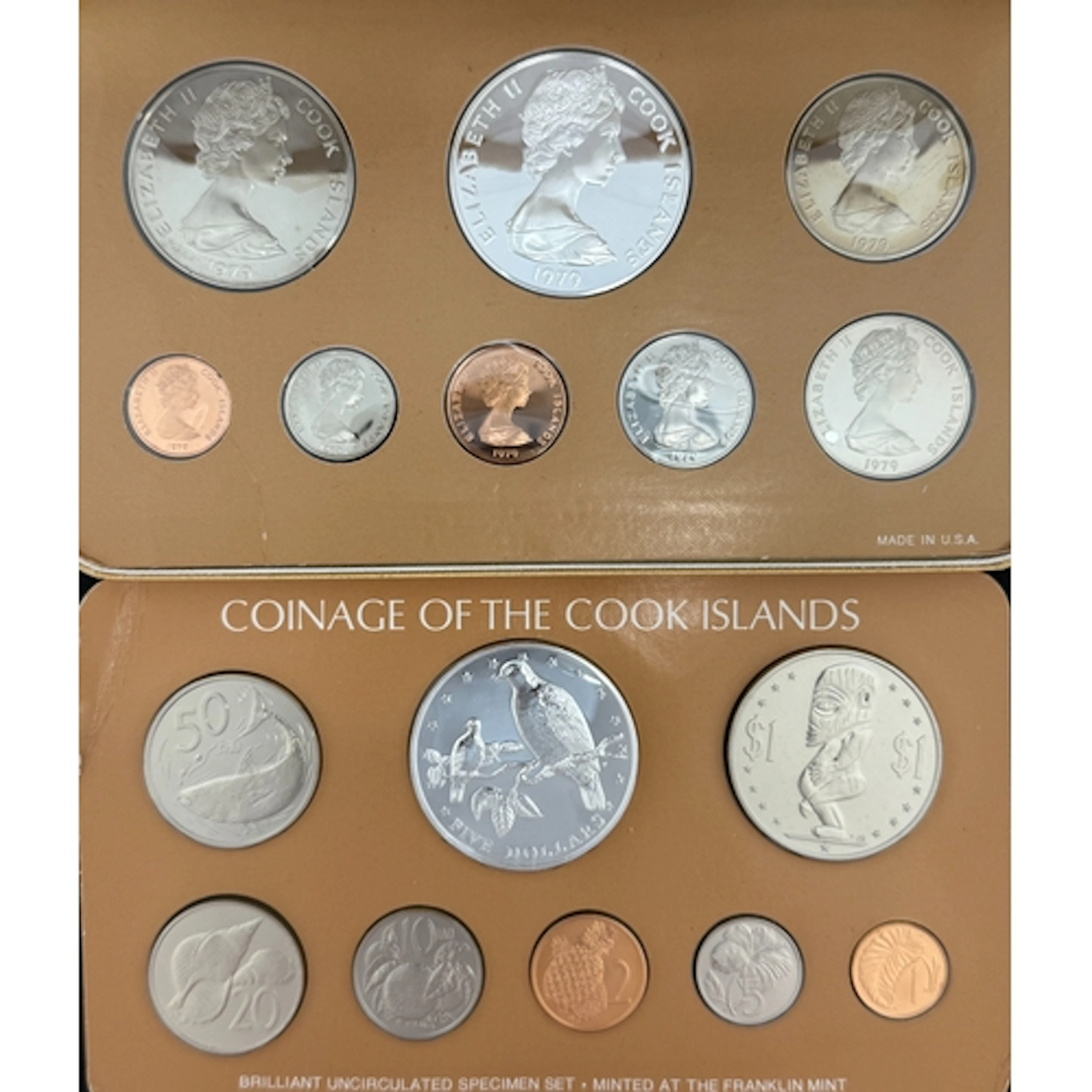 Cook Islands proof coin year sets (6), comprising 1977 (2), ...