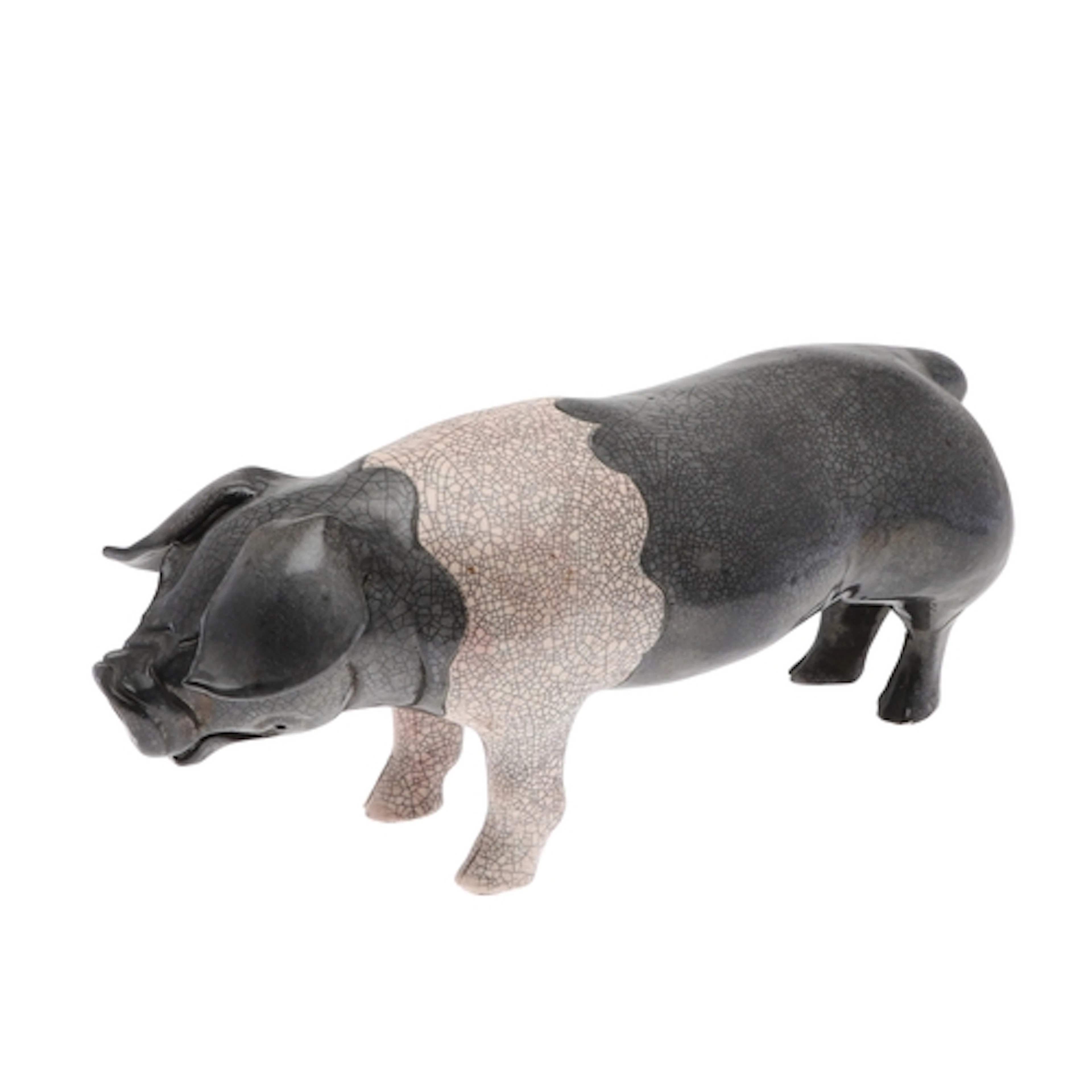 JENNIE HALE (B 1956). LARGE RAKU STUDIO POTTERY FIGURE GROUP...