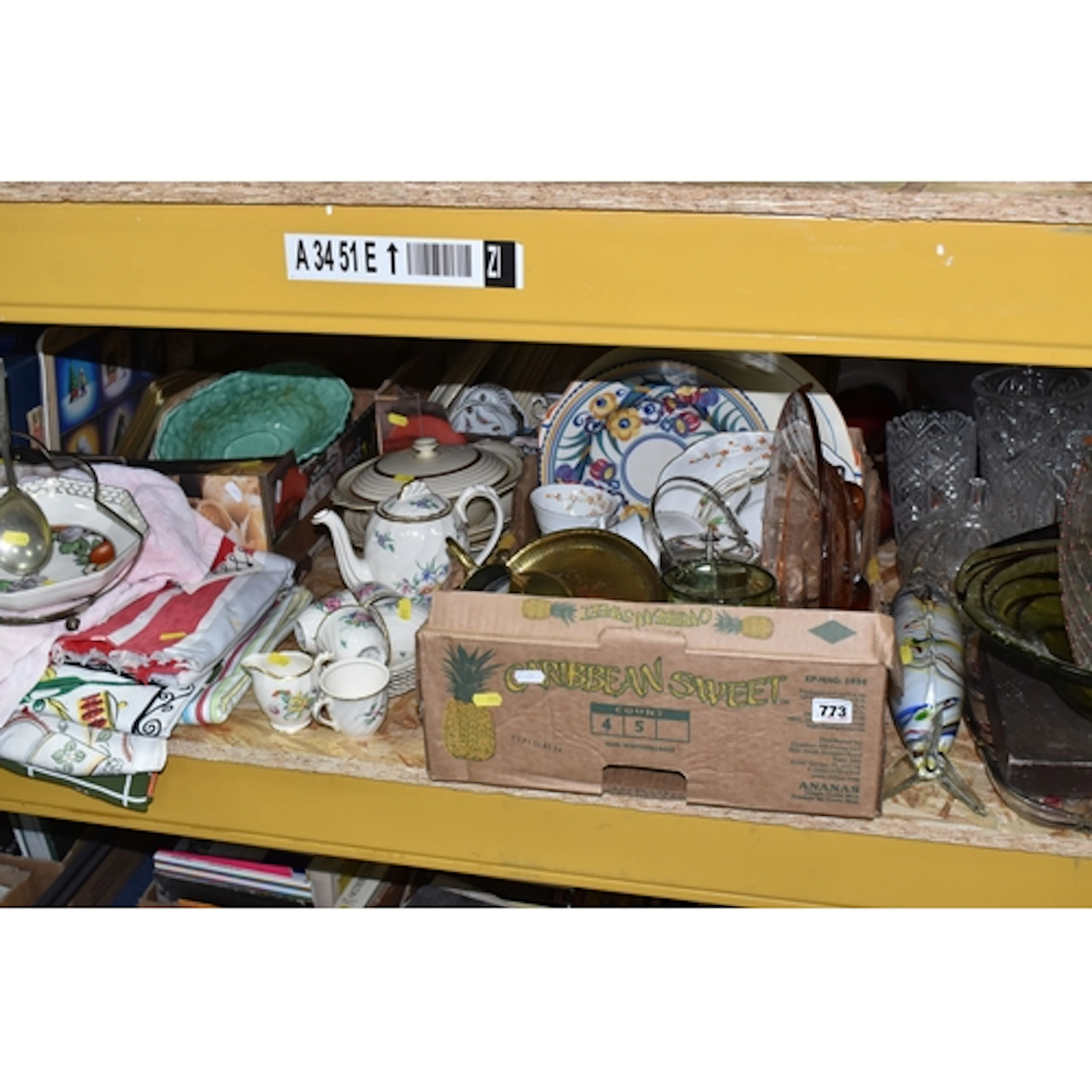 THREE BOXES AND LOOSE CERAMICS AND GLASSWARE ETC to include ...
