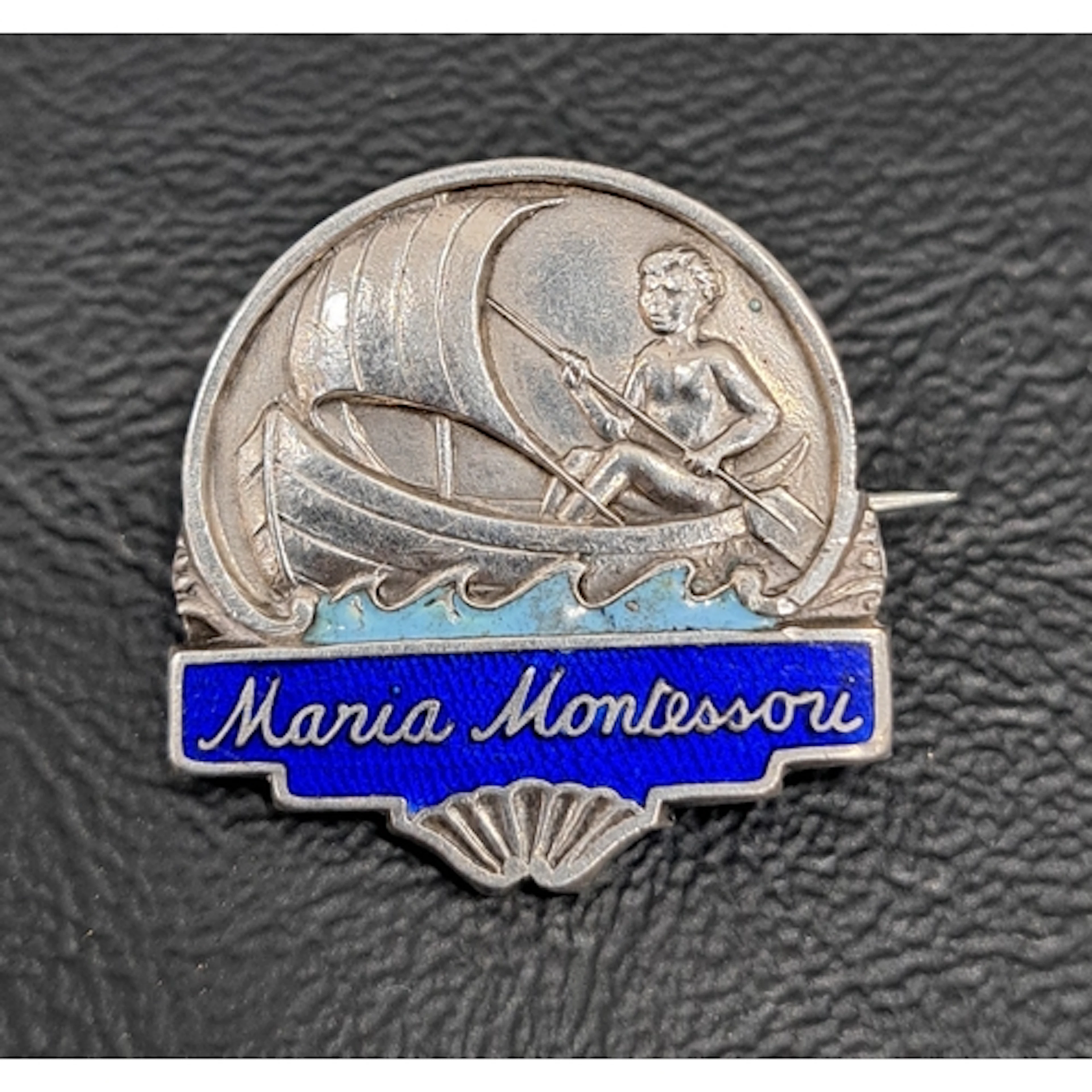 UNUSUAL SILVER AND ENAMEL MARIA MONTESSORI 'CHILD AT SEA OF ...