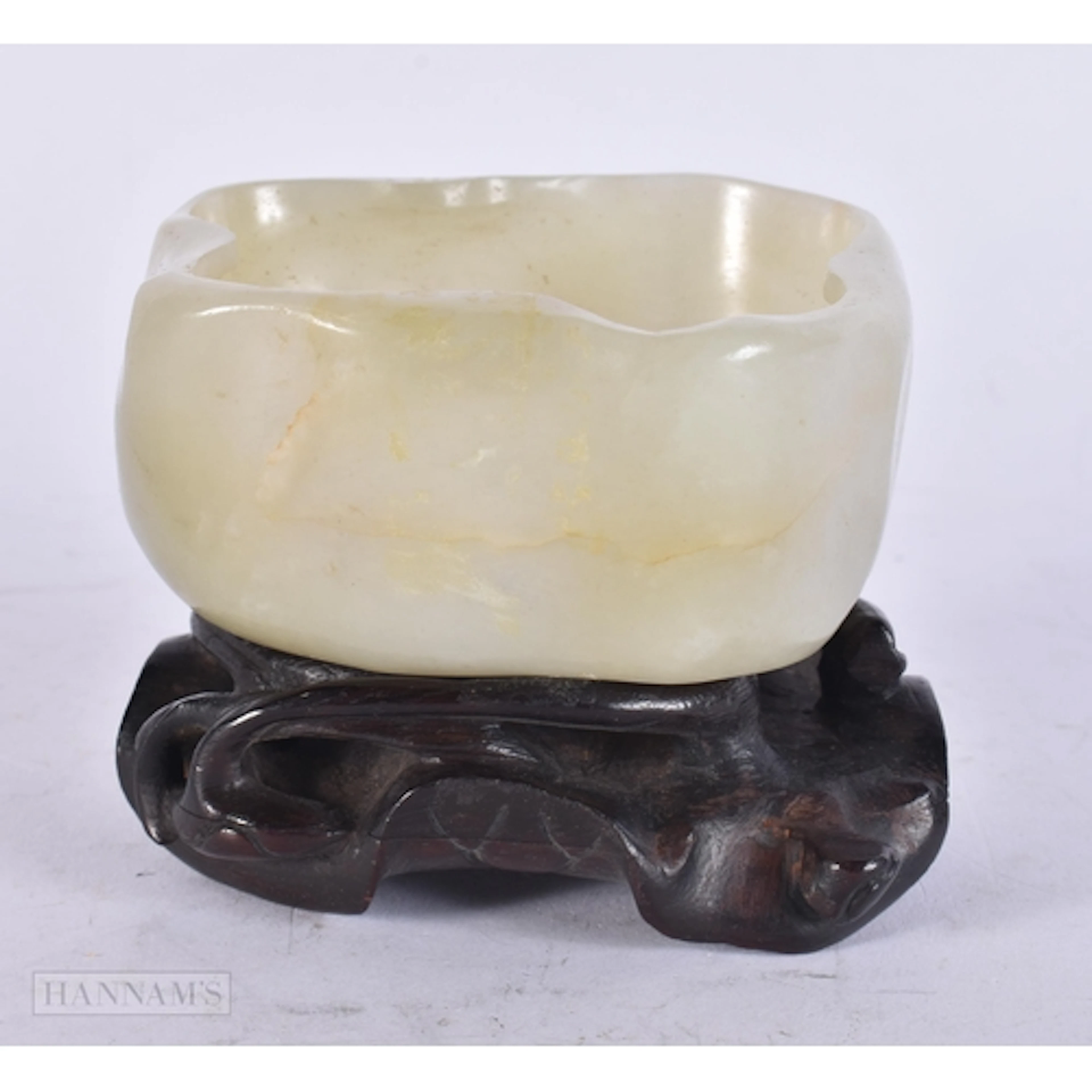 AN 18TH/19TH CENTURY CHINESE CARVED GREEN JADE BRUSH WASHER ...