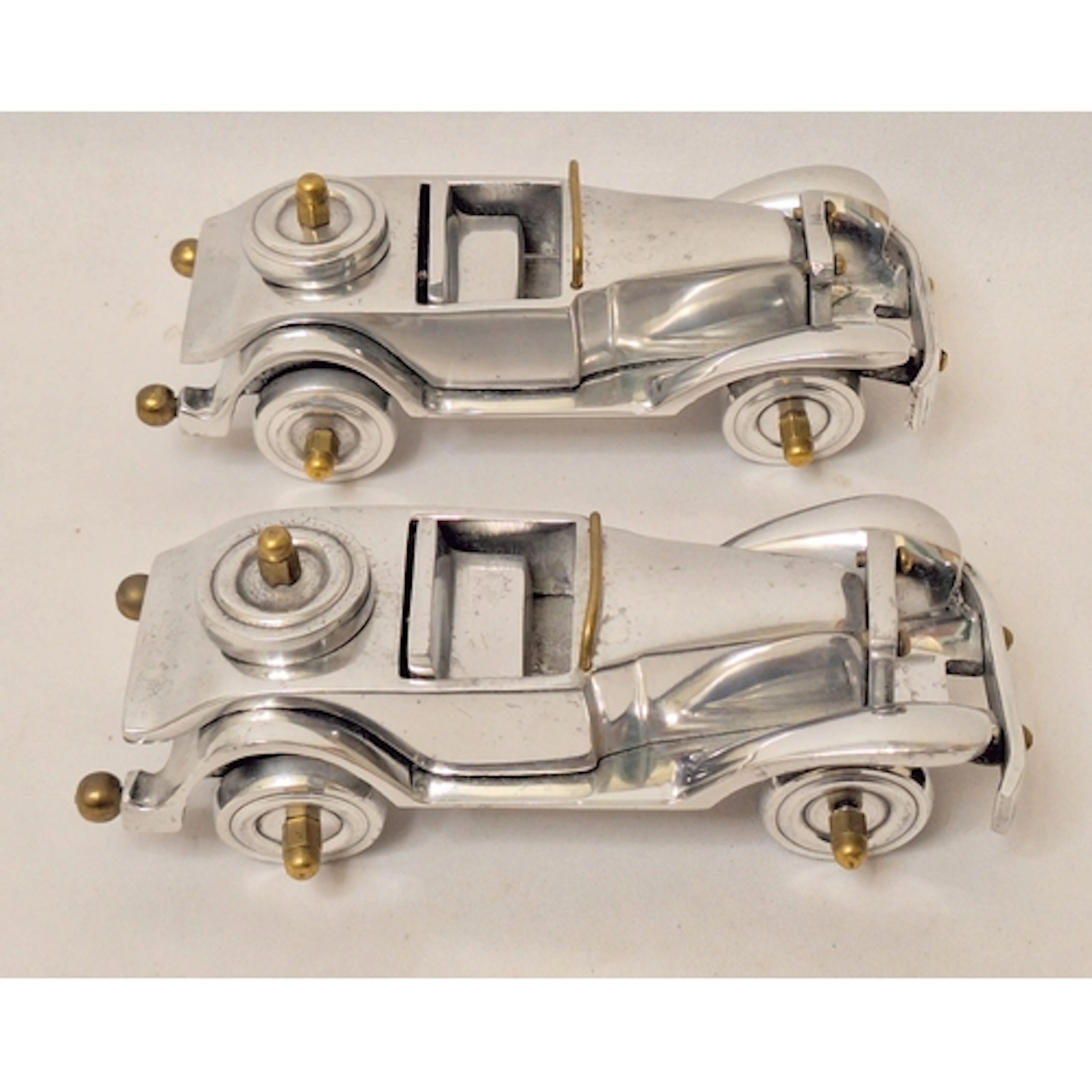 Pair Aluminium Model Cars approx. 16cm L (2)