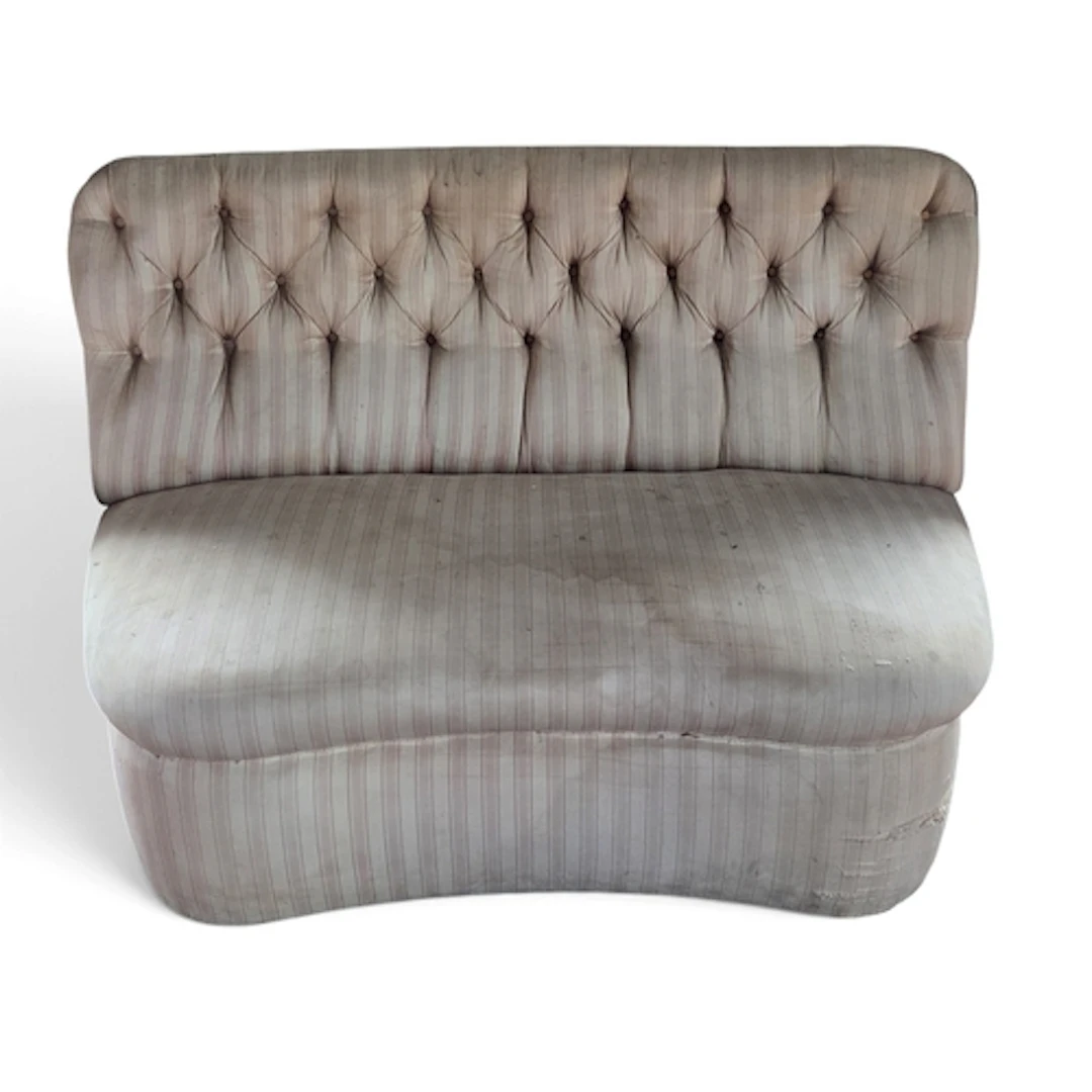 A pair of 19th Century upholstered Window Seats with deep bu...