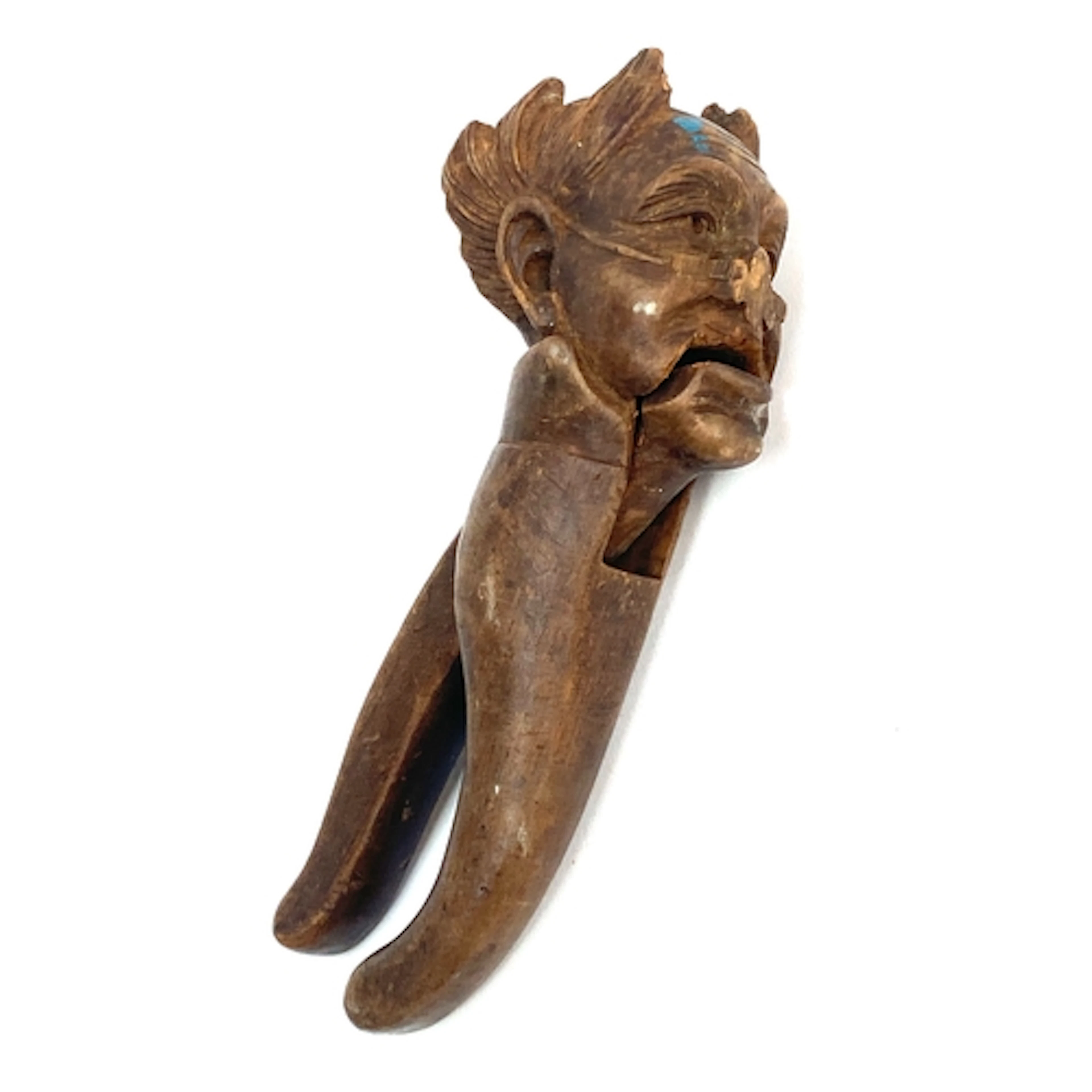 A Victorian Black Forest carved novelty nut cracker in the f...