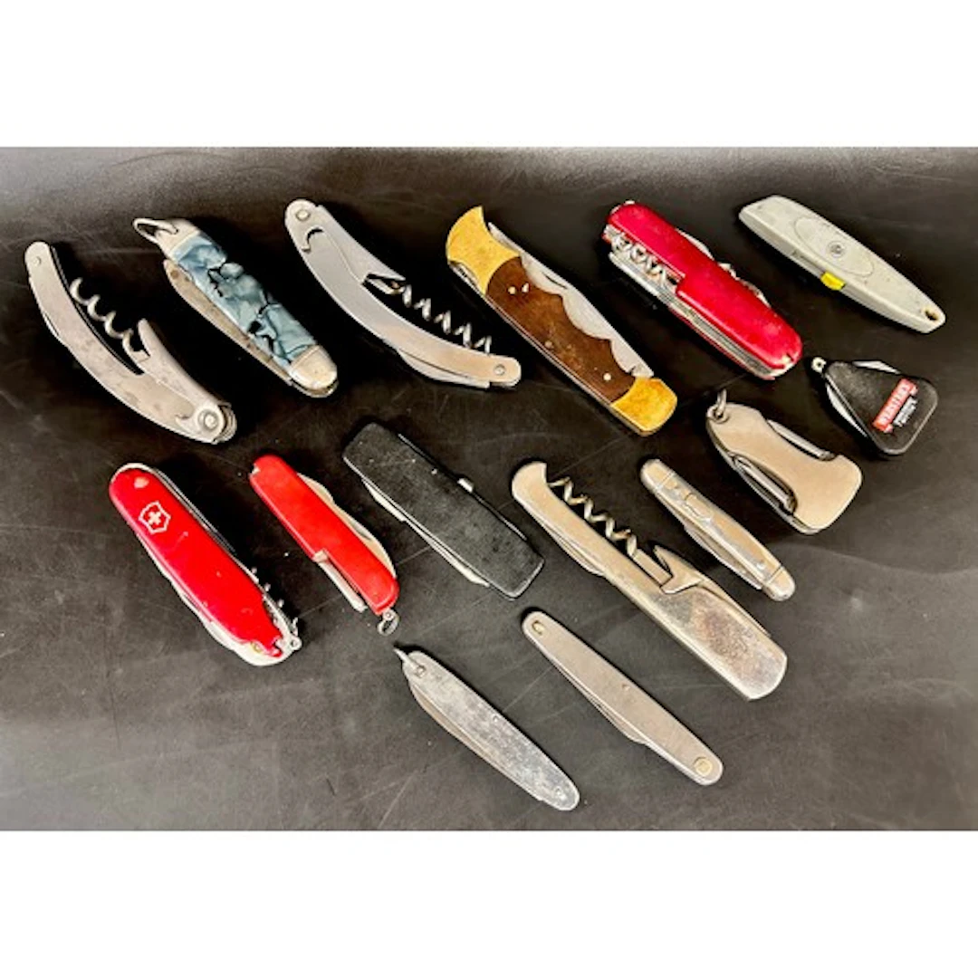 A collection of pocket knives including multi-tool *Not for ...