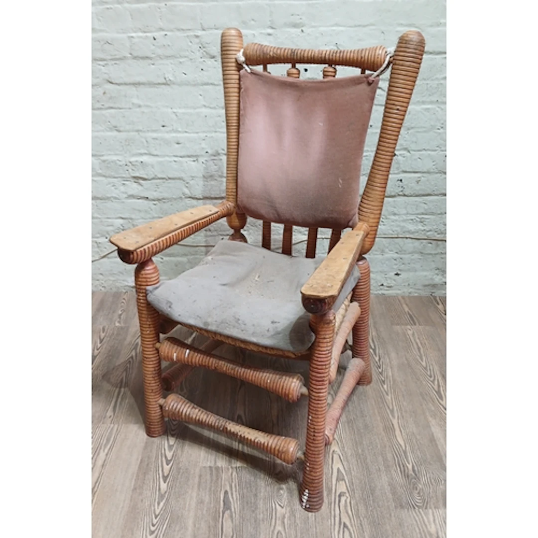 John Southworth Prescott (b1939), chair, bobbin turned and p...