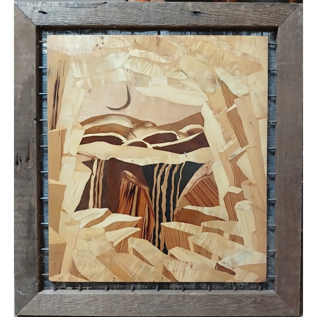 John Southworth Prescott (b1939), untitled, marquetry pictur...