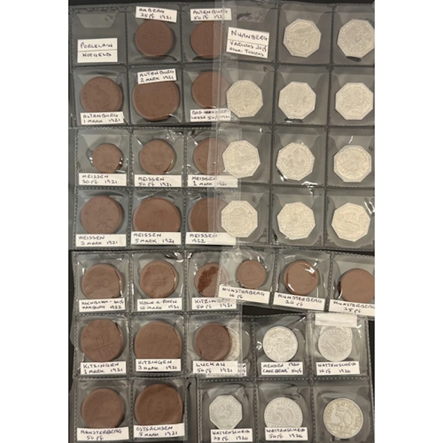 A collection of 96 German Notgeld coins and tokens, 1917–192...