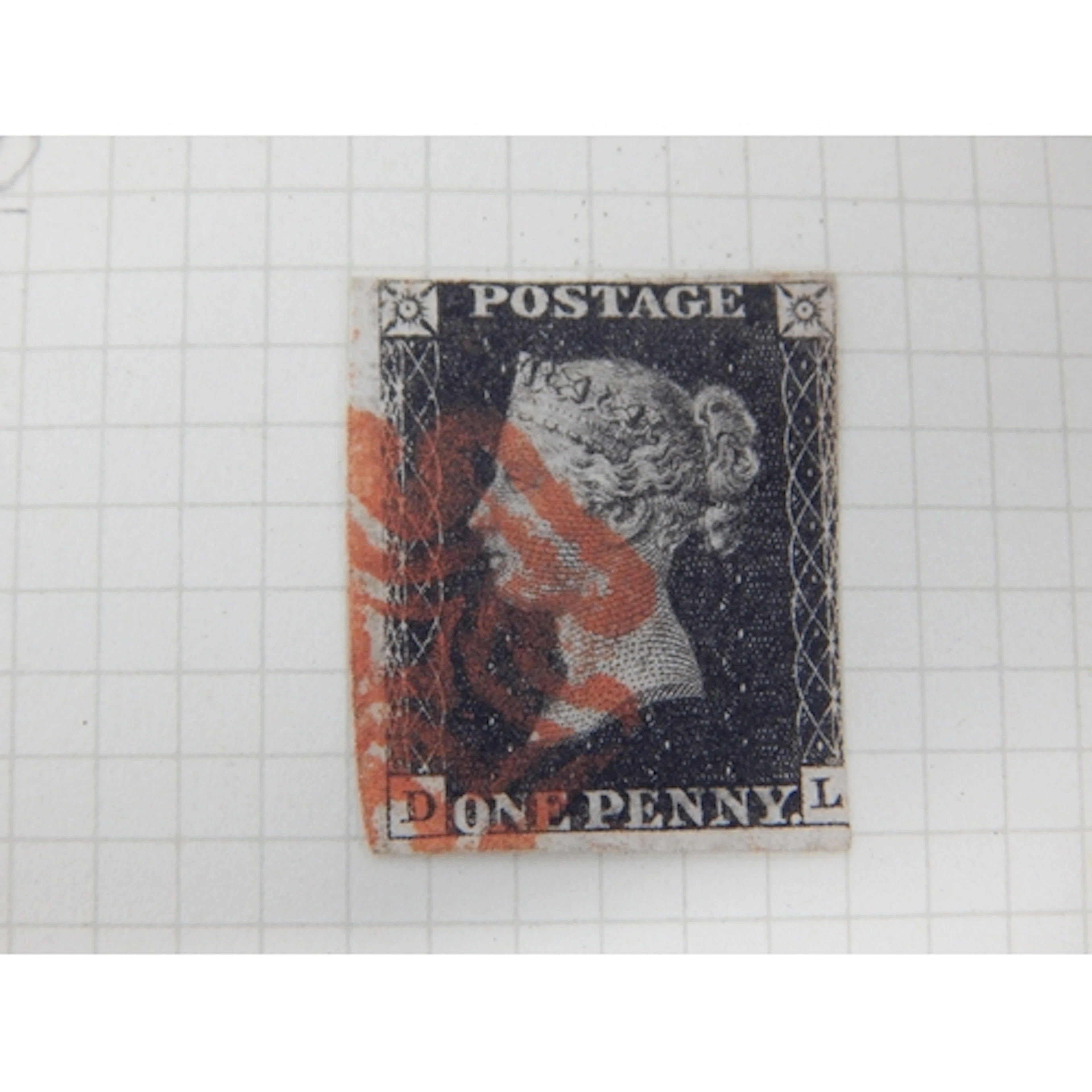 Vintage Stamp Album Containing a Penny Black, Tuppeny Blues,...