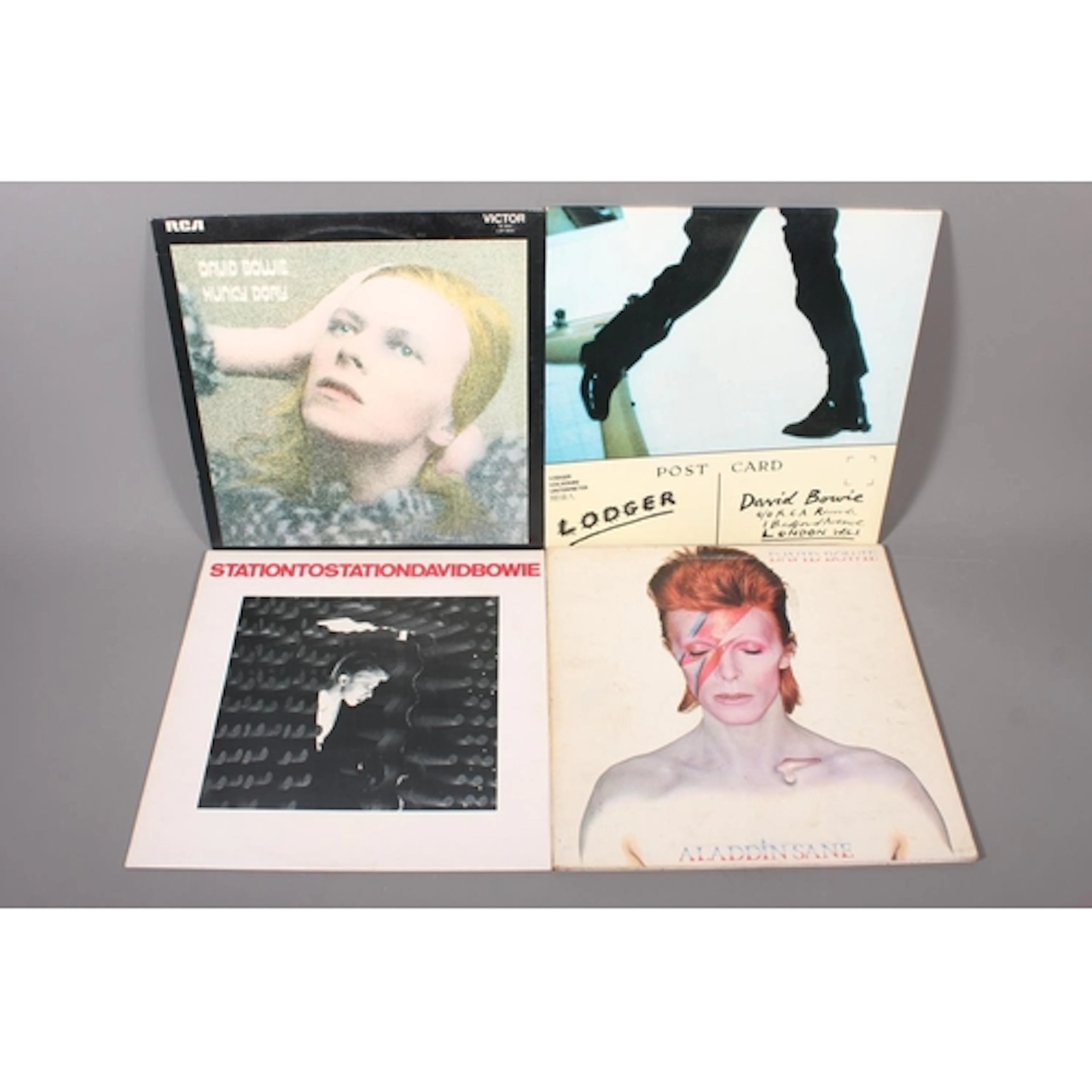 David Bowie vinyl records to include Aladdin Sane with gatef...