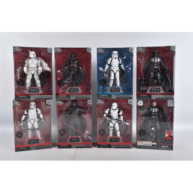 EIGHT BOXED DIECAST DISNEY STORE STAR WARS ELITE SERIES FIGU...