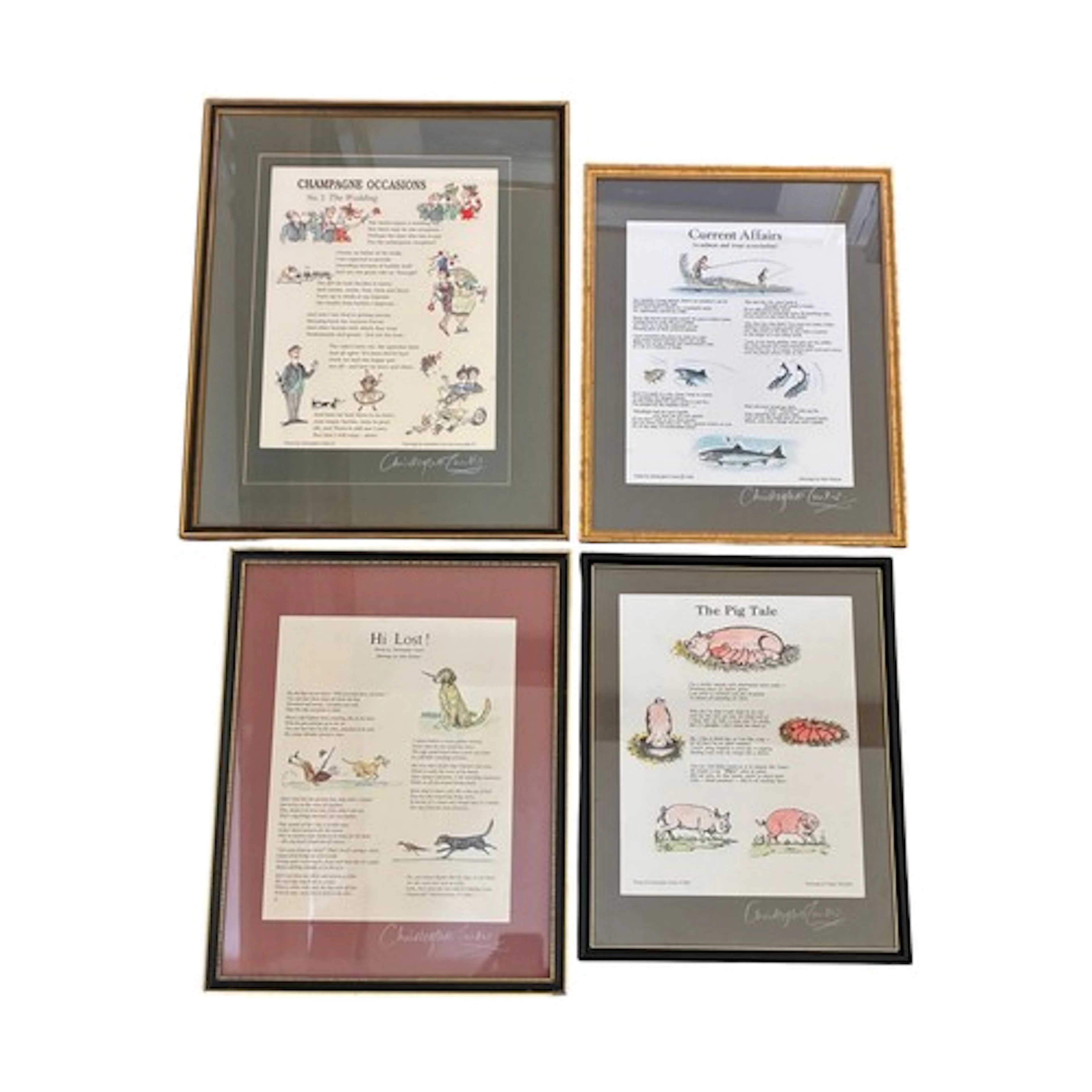 Christopher Curtis - Four humorous prints: Champagne Occasio...
