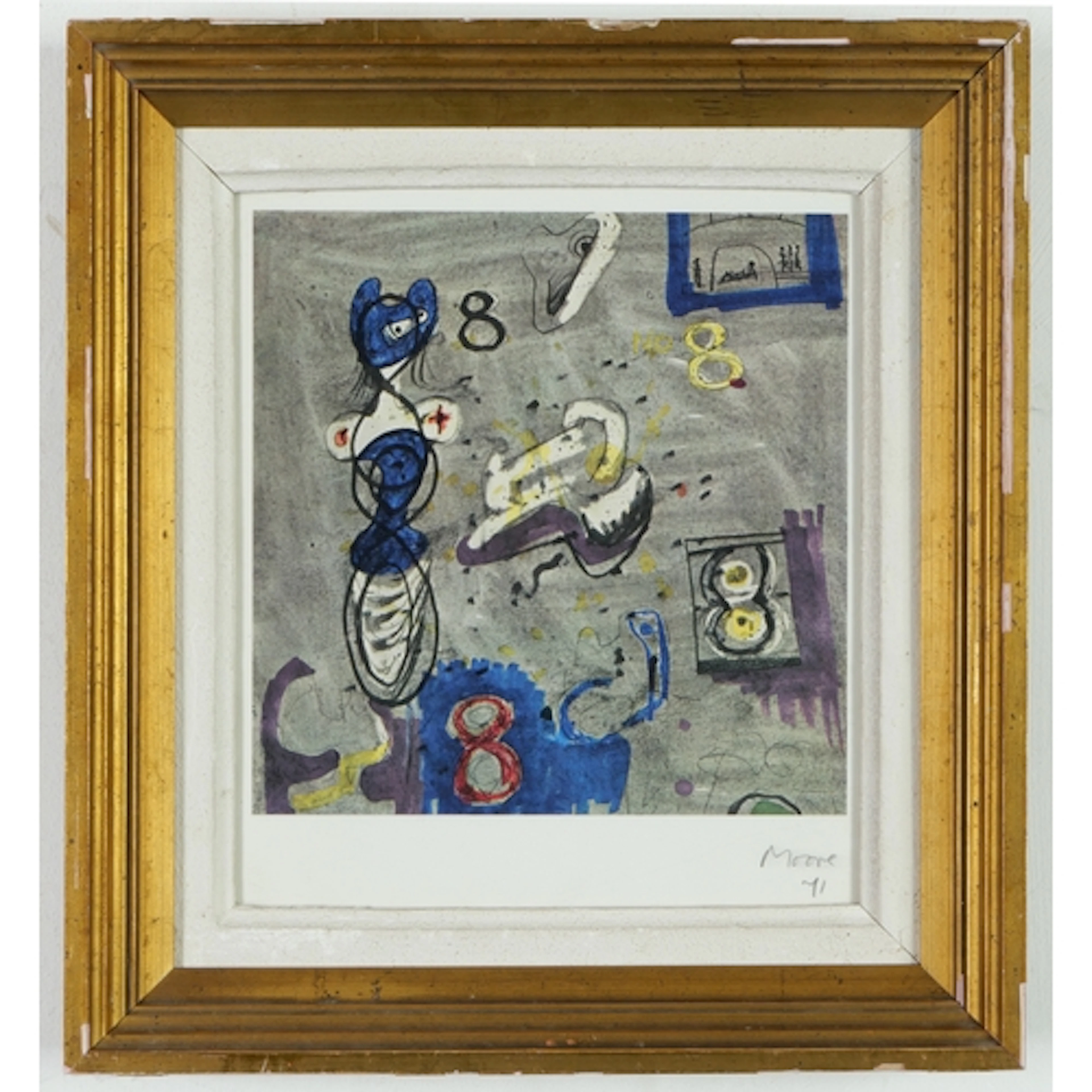 HENRY MOORE (BRITISH, 1898-1986): 'OTTO' Handsigned, photoli...