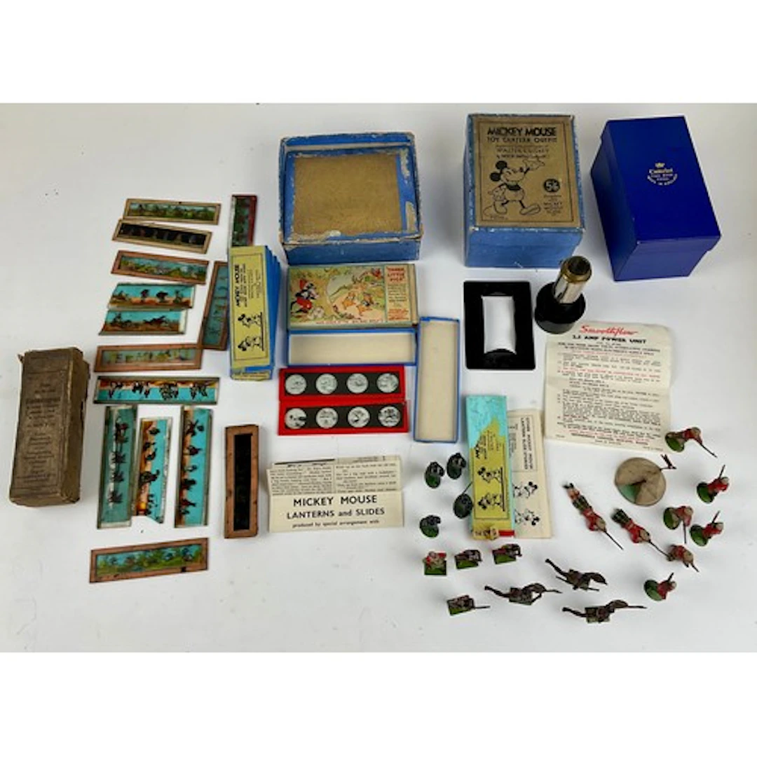 A Disney Mickey Mouse Toy Lantern part outfit with slides; o...
