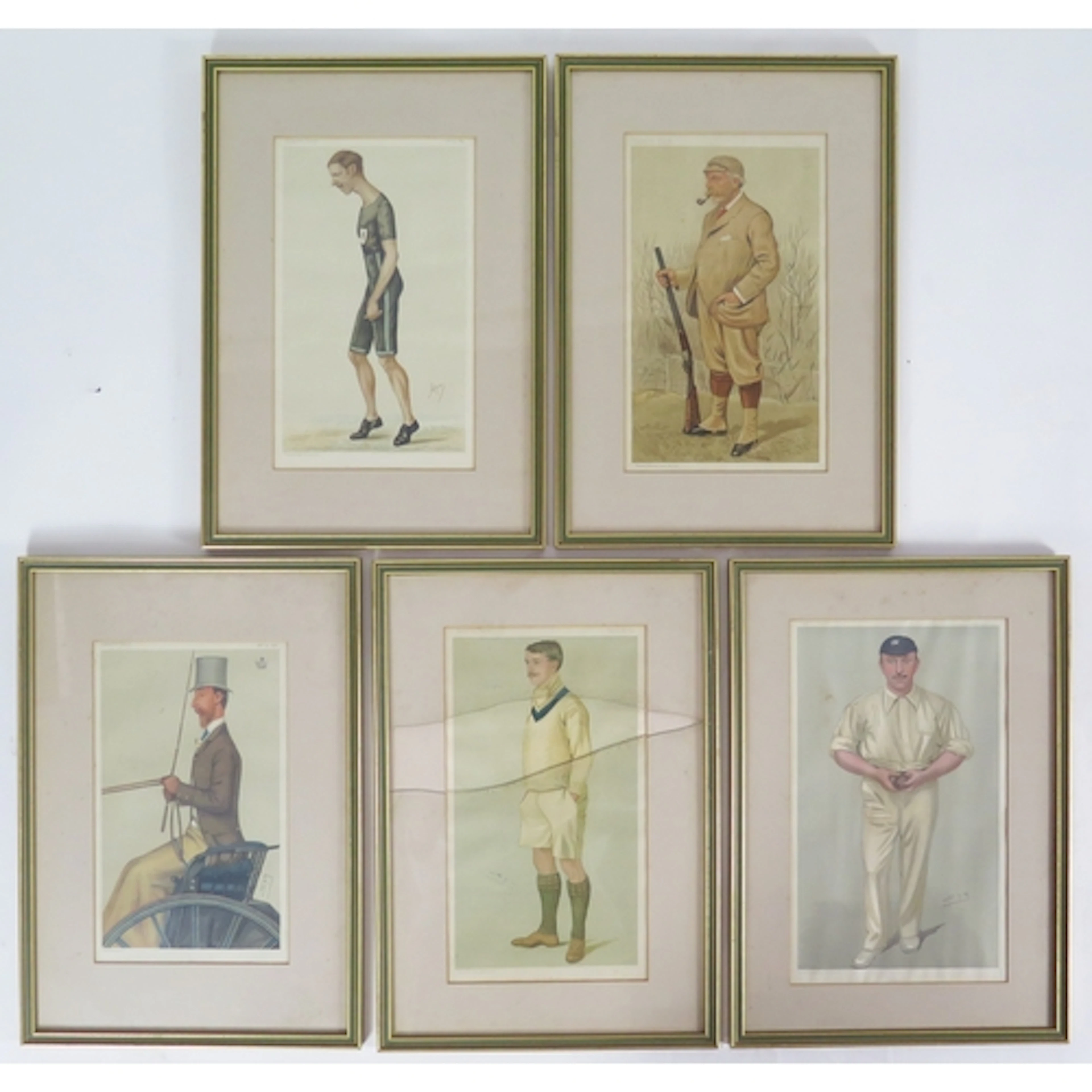 Vanity Fair Spy prints (5 in total) including Cricketers, Fo...