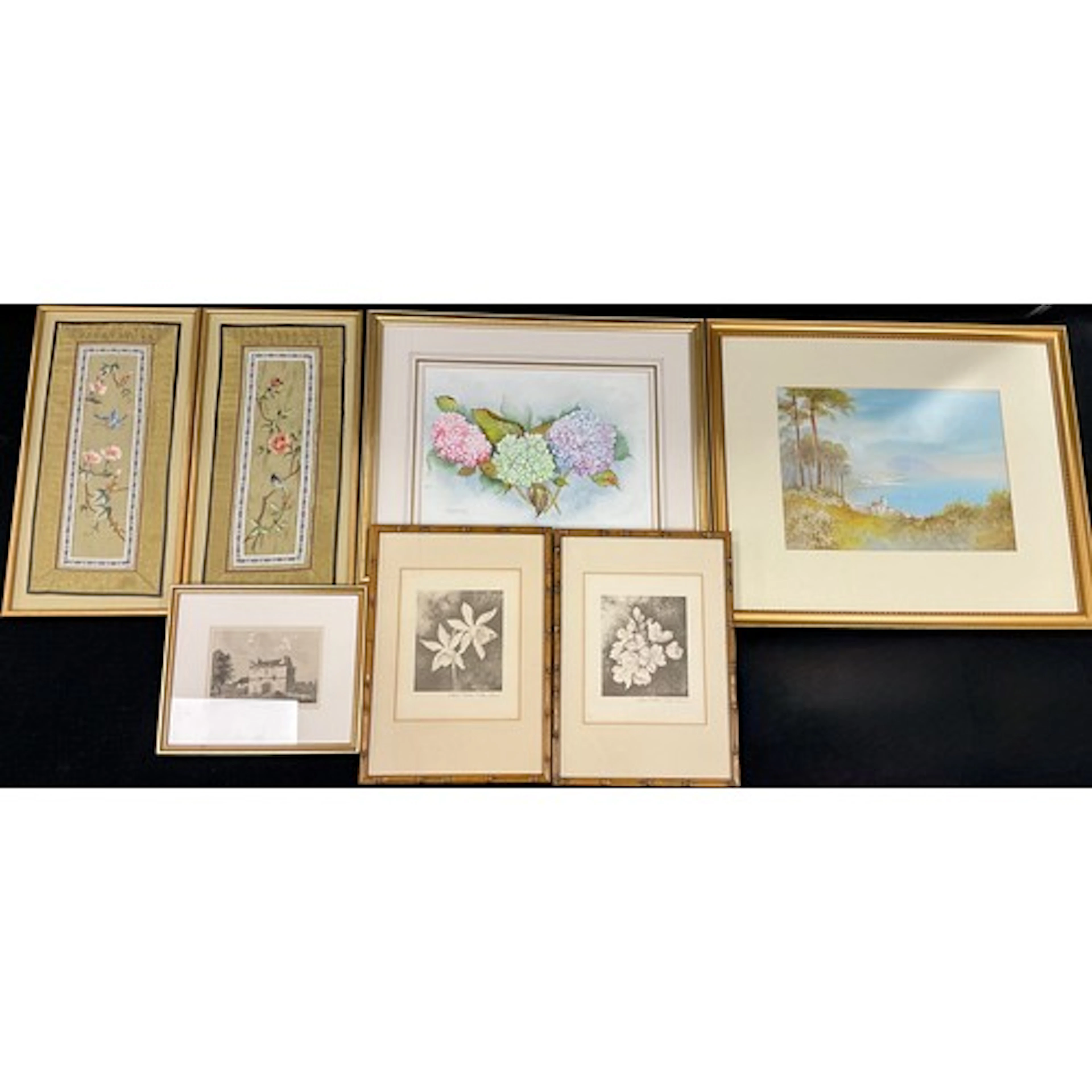 Pictures and prints - watercolour study of Hydrangeas by Bar...