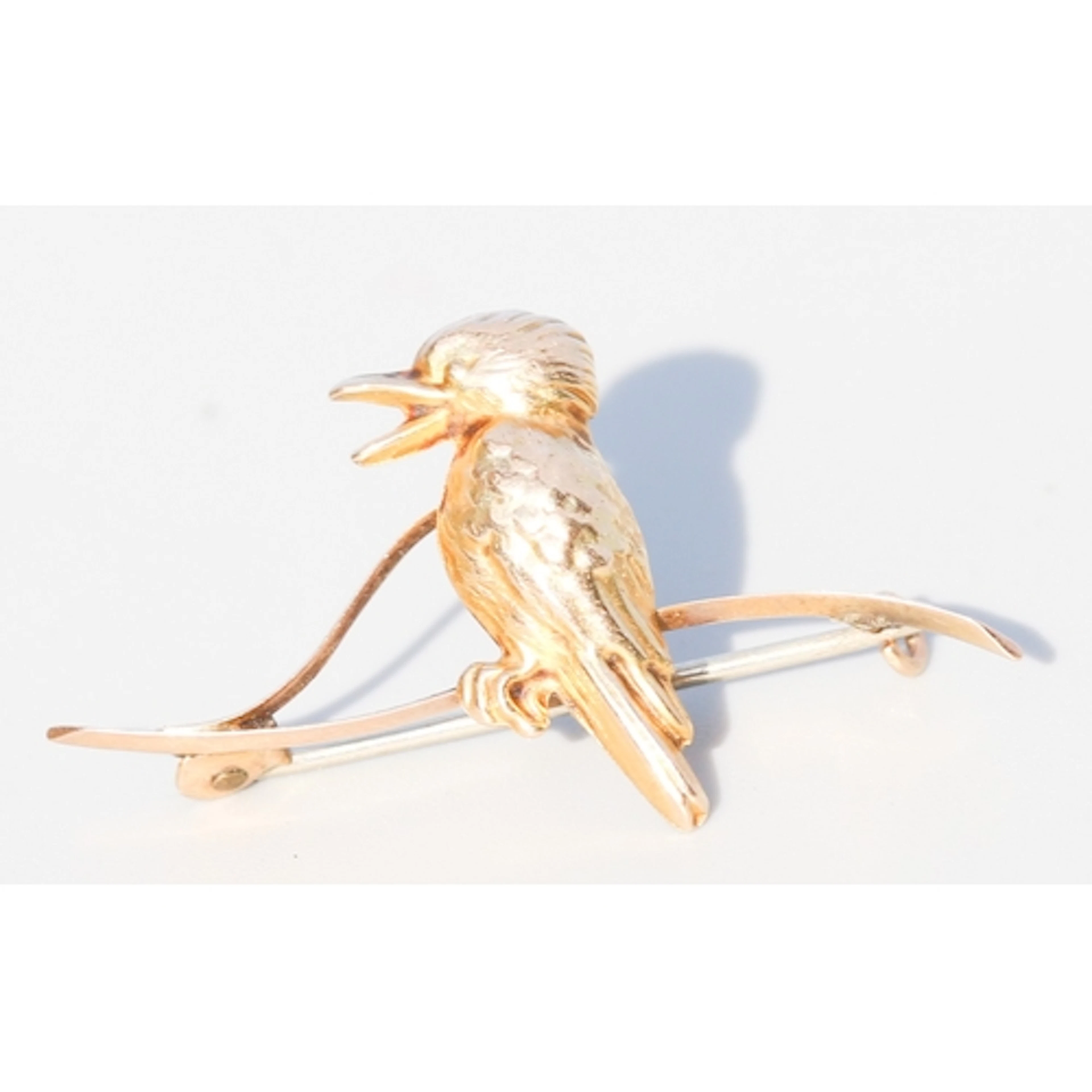 Finely Detailed 9 Carat Yellow Gold Australian Kookaburra Mo...