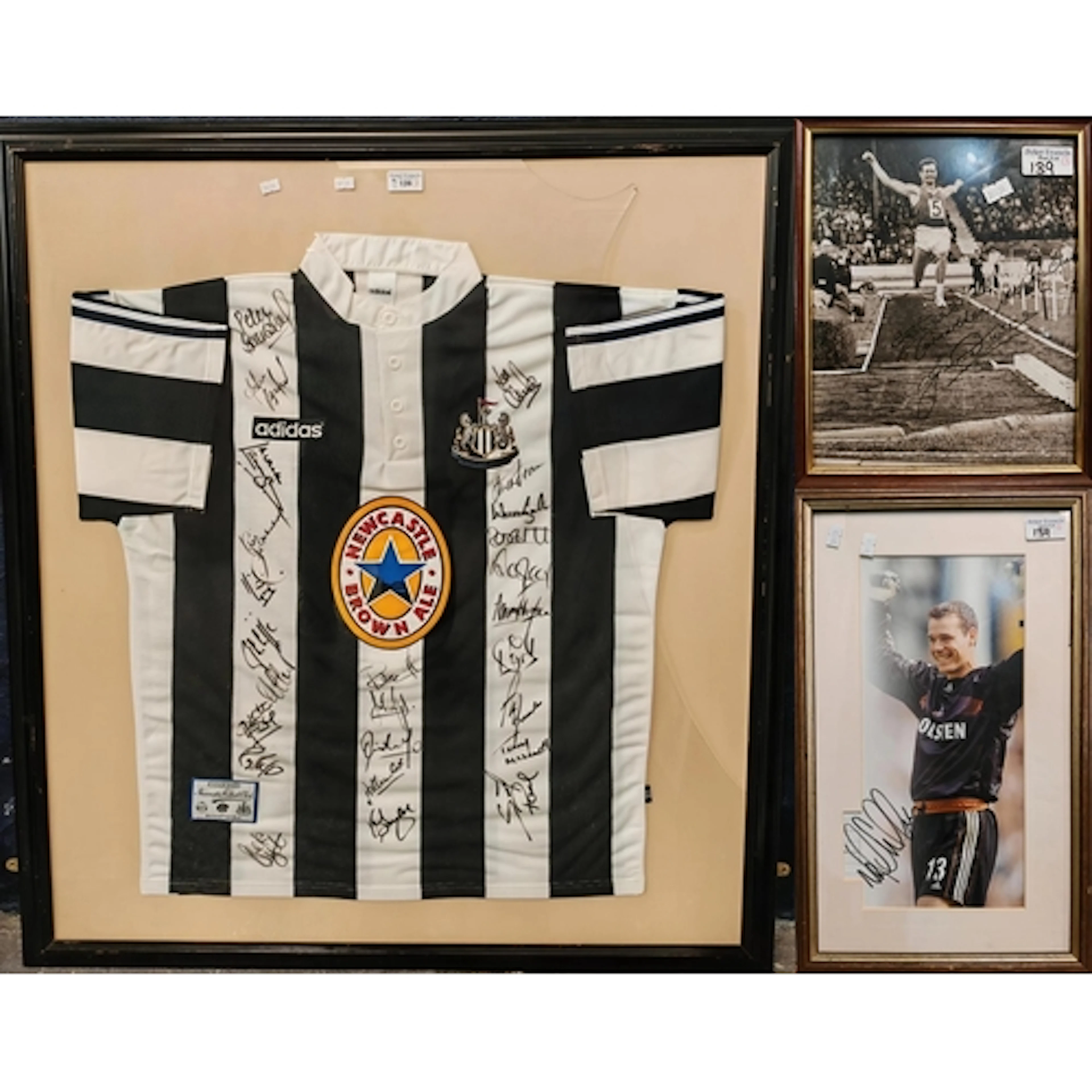 Football memorabilia - Adidas Newcastle United signed footba...