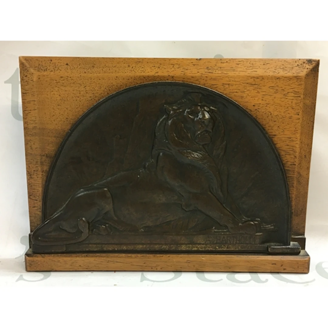 A Frederic-Auguste Bartholdi lion plaque