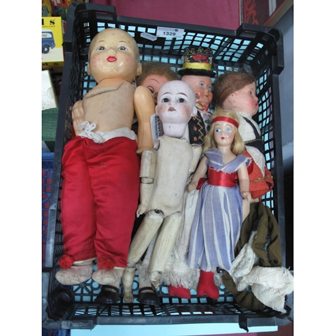 A Small Selection of Various Bisque and Plastic Dolls, inclu...