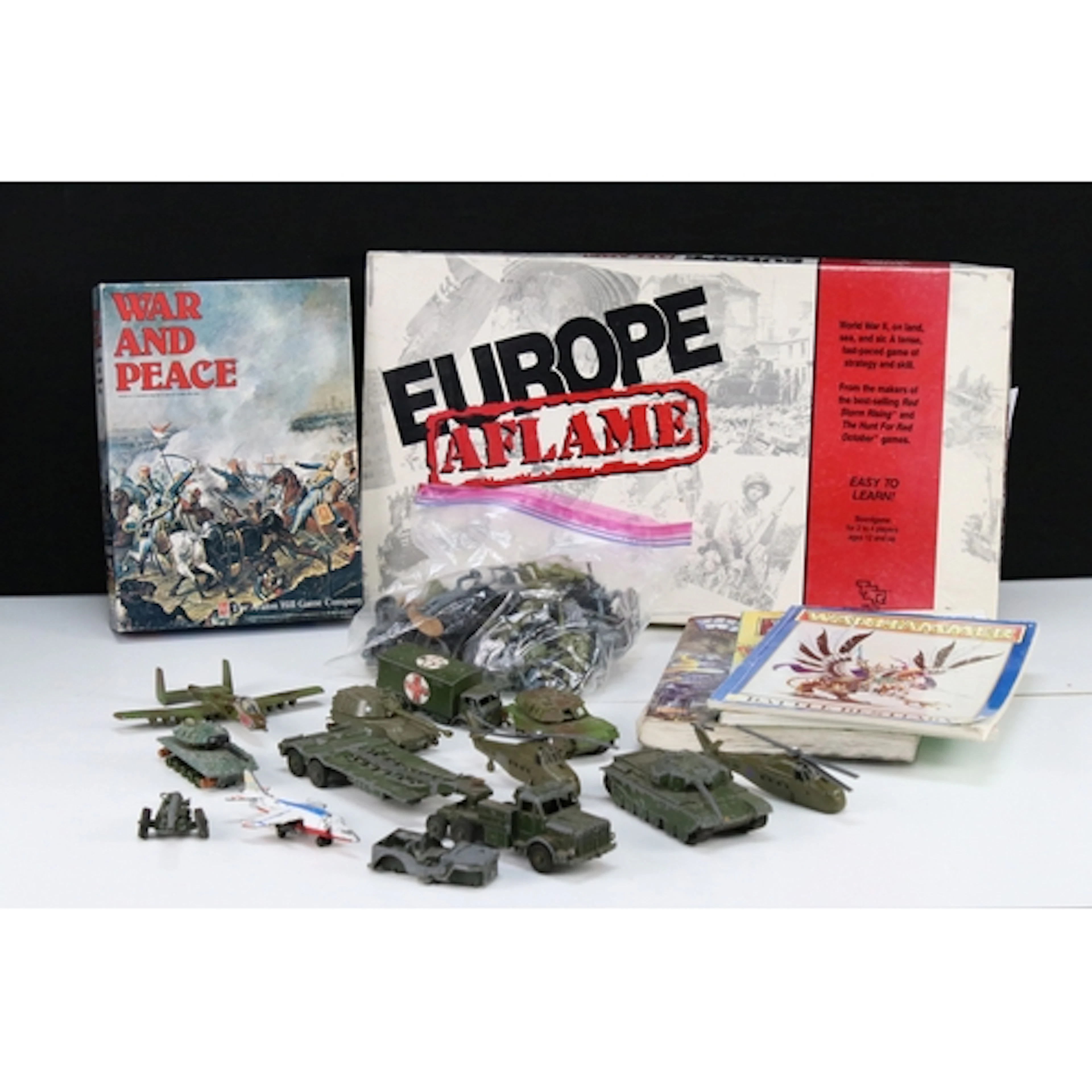 Collection of Dinky, Matchbox and ERTL military themed dieca...