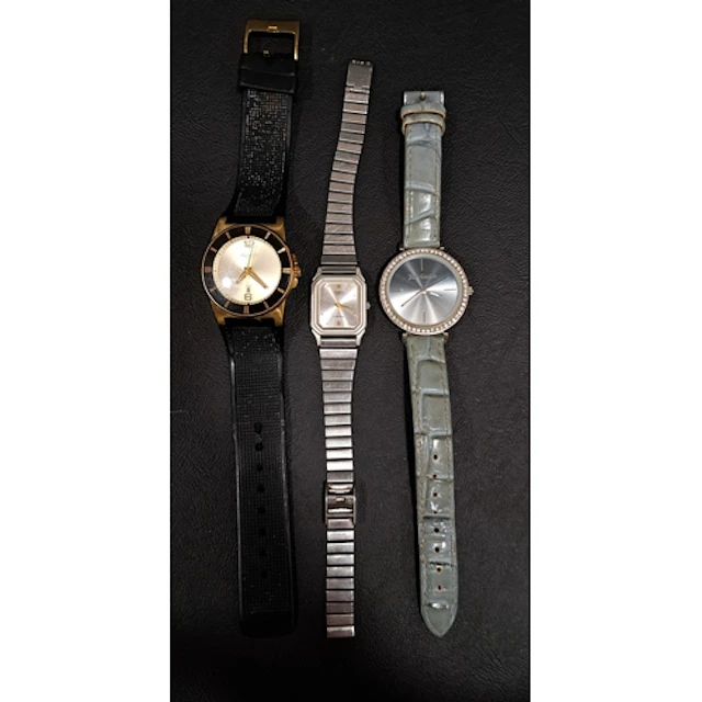 THREE LADIES FASHION WATCHES including Casio LQ-400, Juicy C...