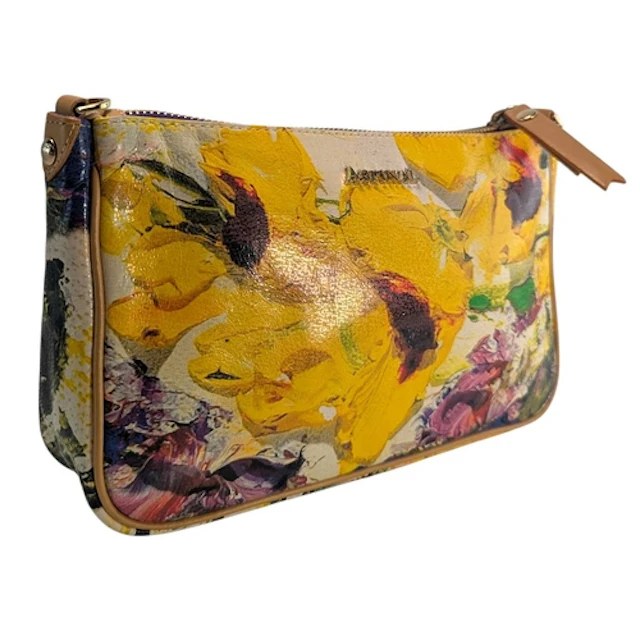 Aspinal of London - a flower printed patterned leather and s...