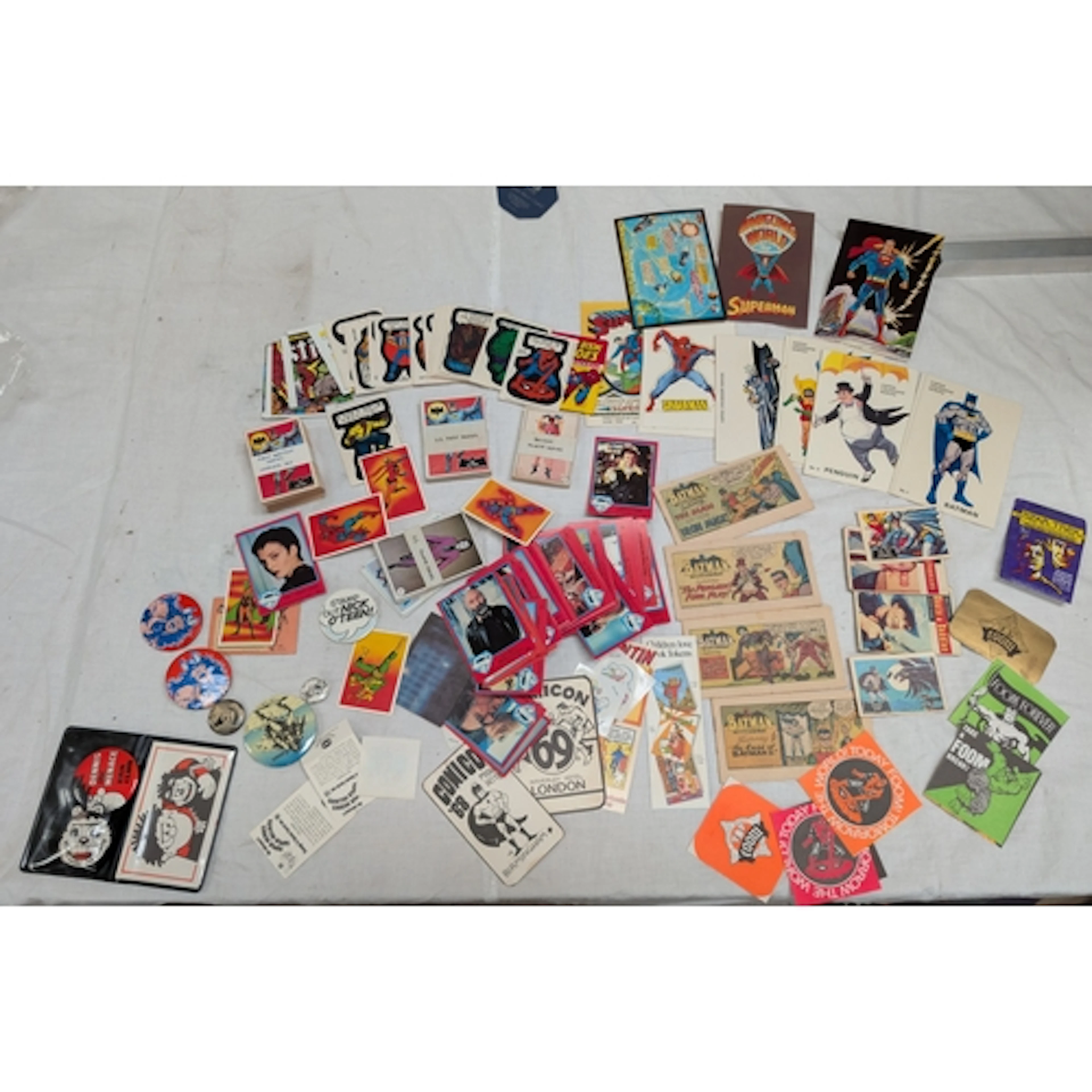 Topps Batman UK series 1, others, Foom Collections 1974, Mar...