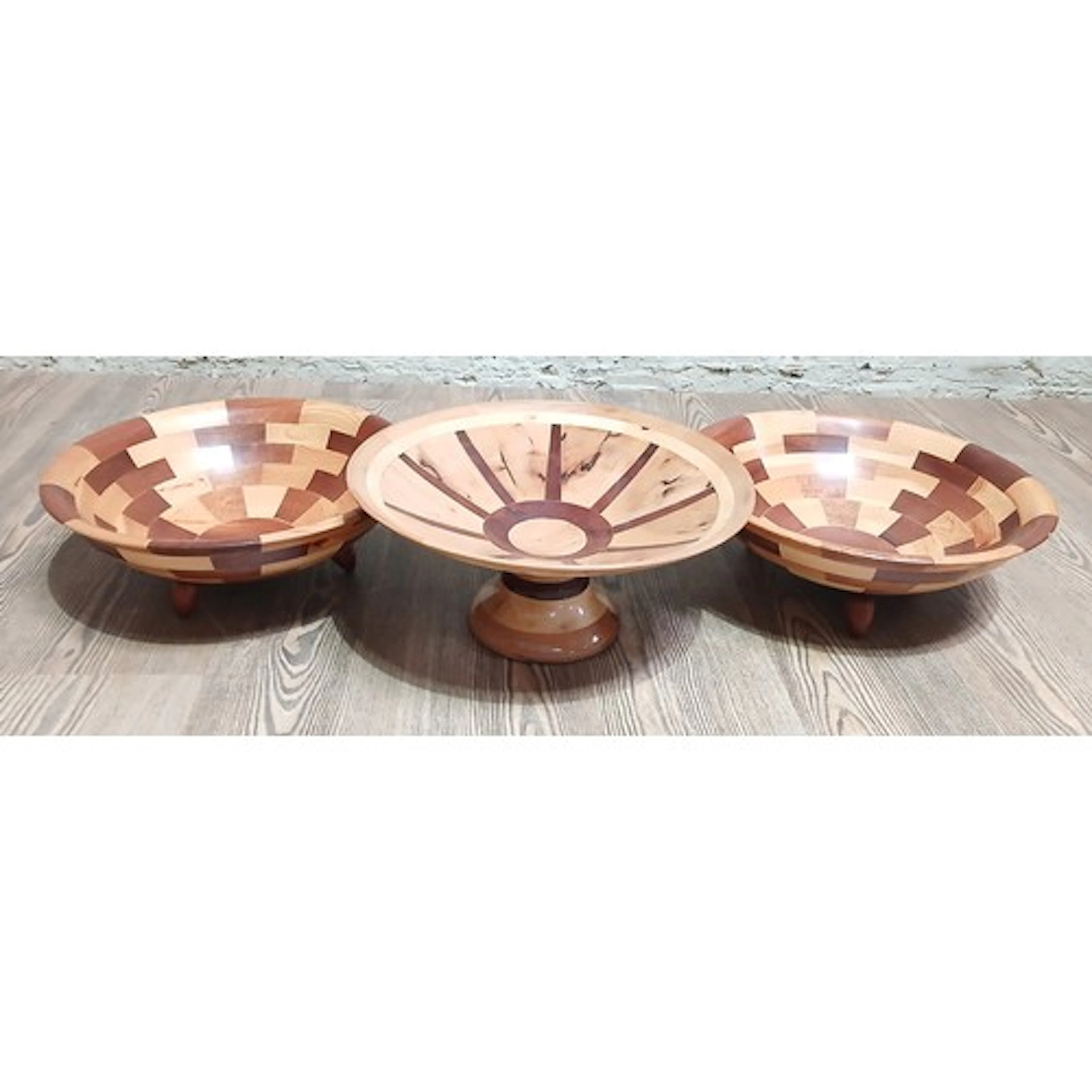 John Southworth Prescott (b1939), a group of three parquetry...
