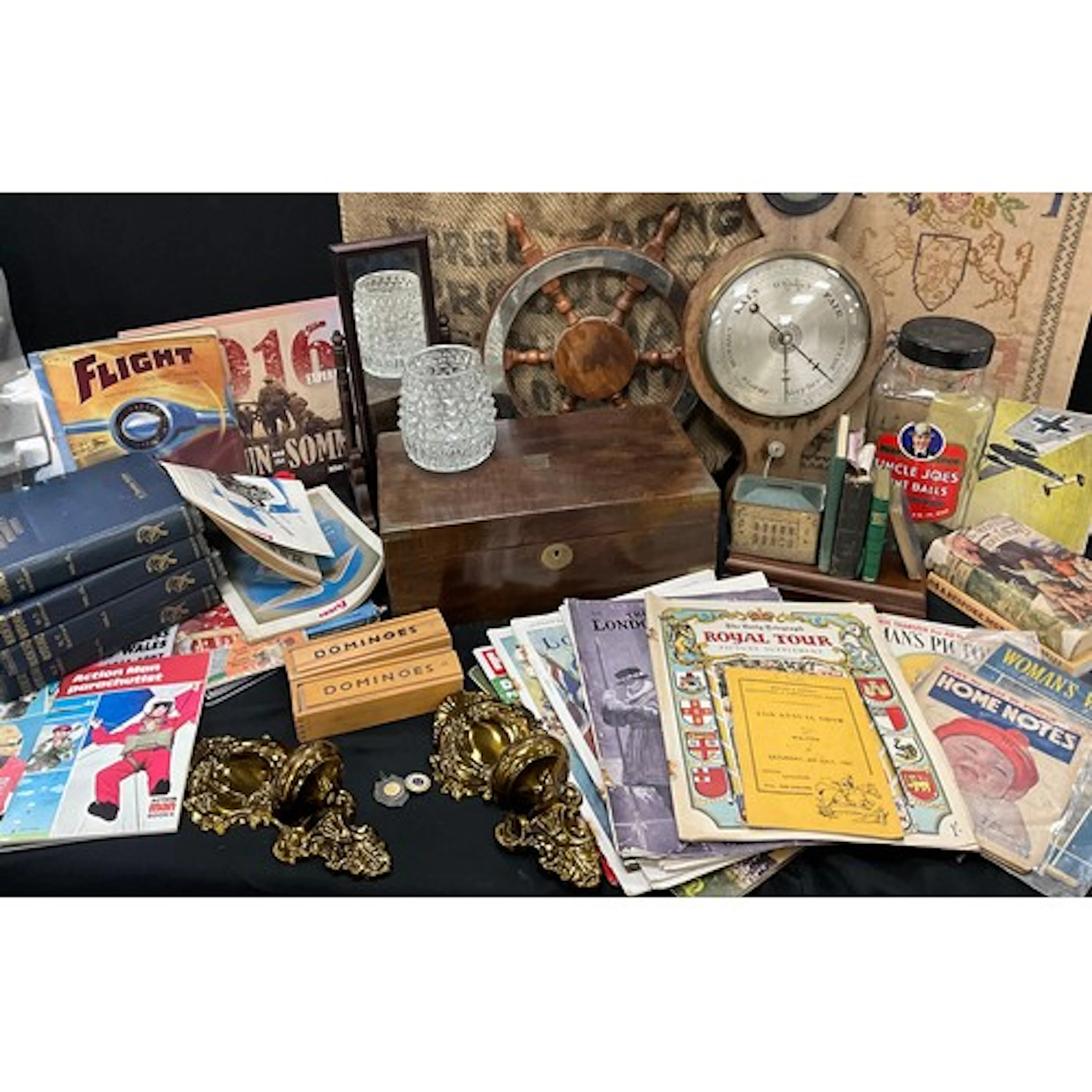 Boxes and objects - large Victorian writing slope with brass...