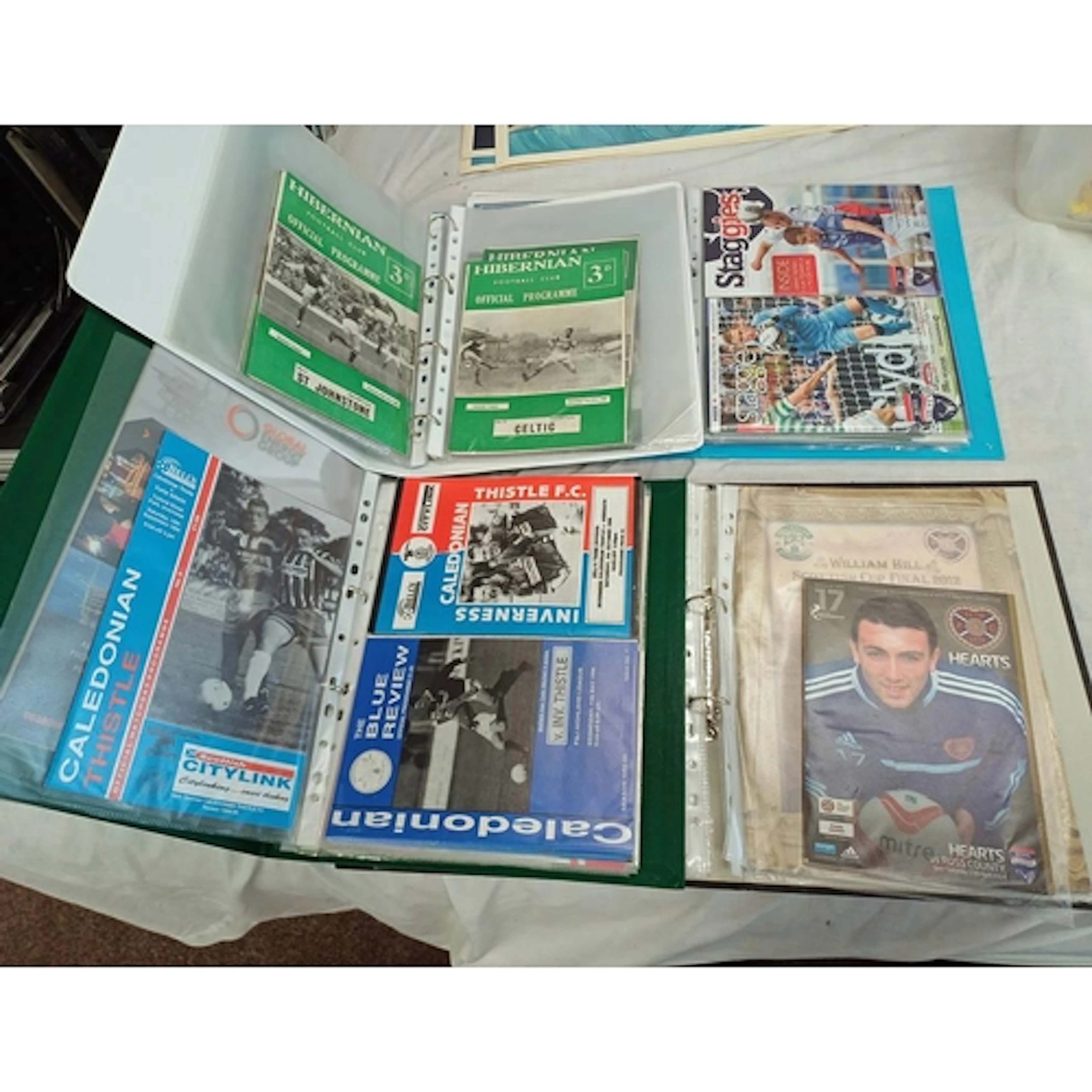 4 ALBUMS CONTAINING NUMEROUS FOOTBALL PROGRAMMES TO INCLUDE ...